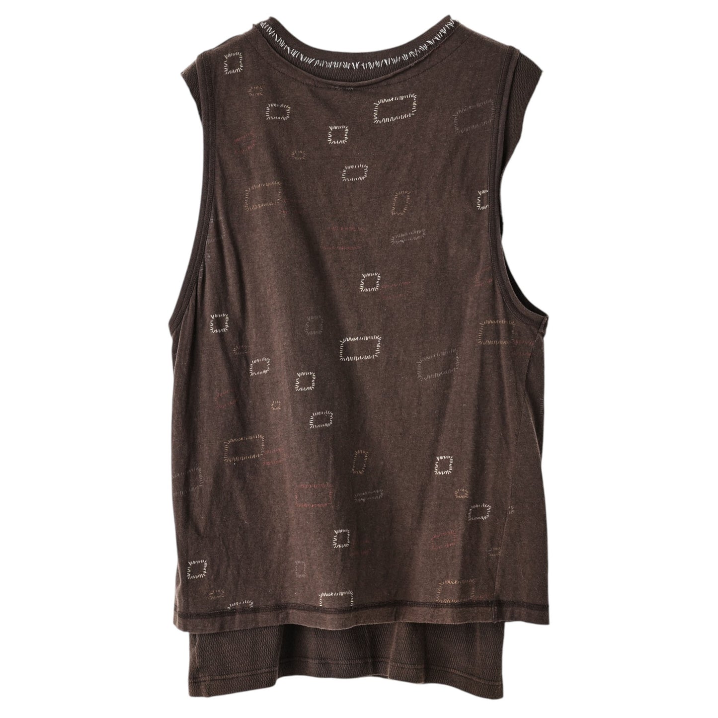 SCAB LAYERED SLEEVELESS TOP / BROWN