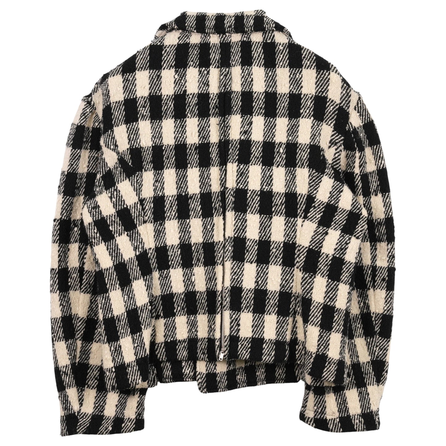 BACK ZIPPERED JACKET / BLACK&WHITE