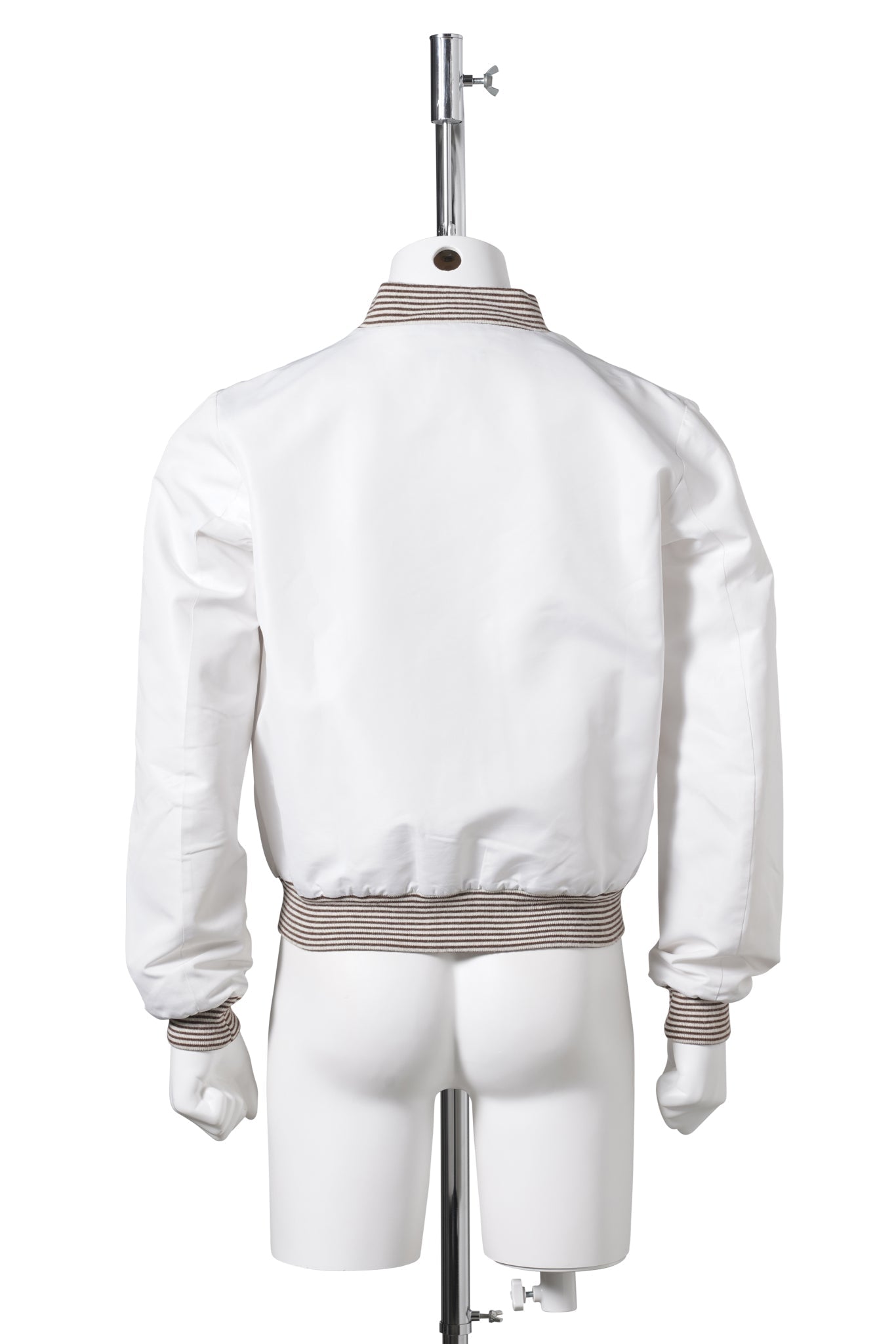 STRIPE COLLAR BLOUSON / WHITE