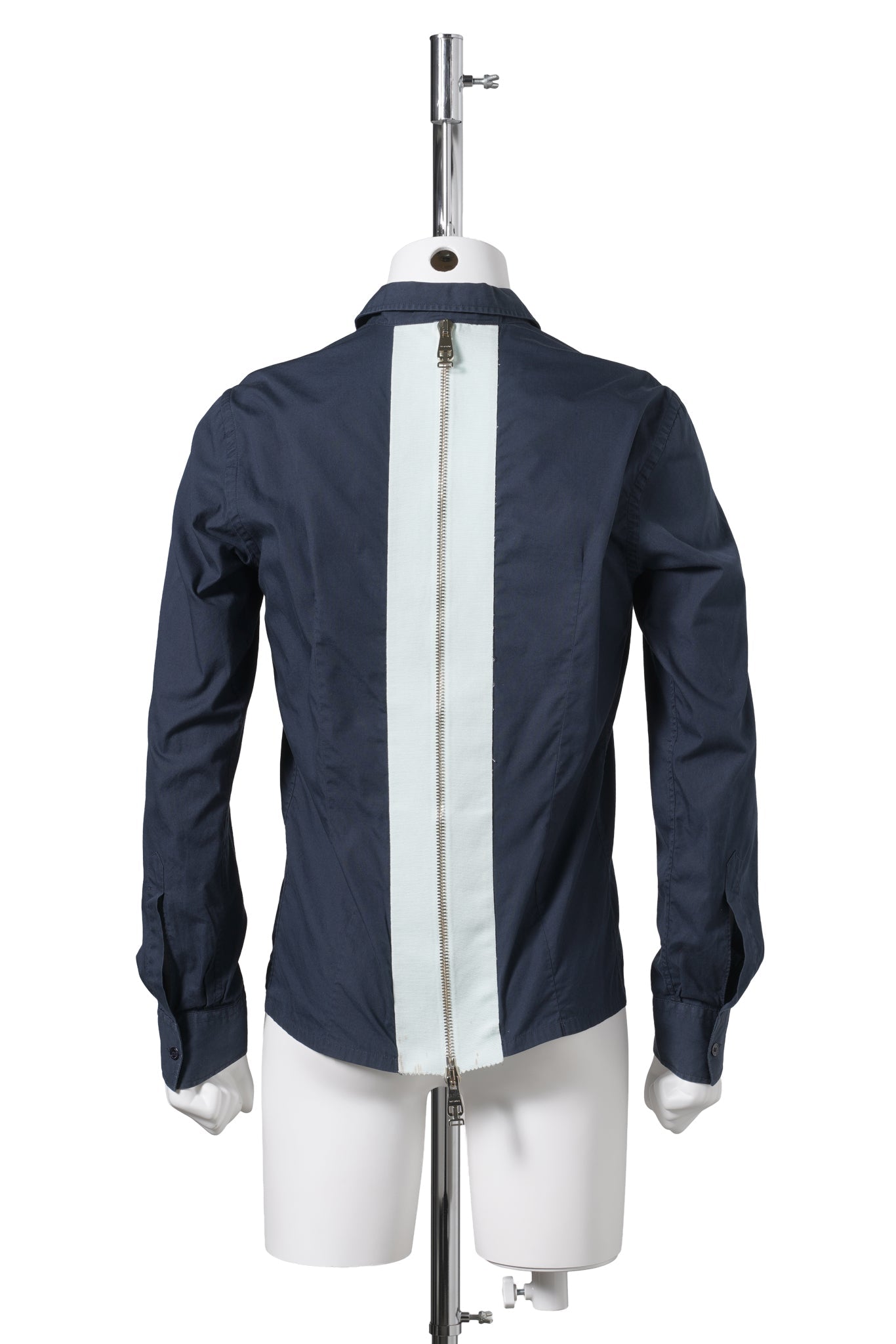 BACK ZIP SHIRT / NAVY