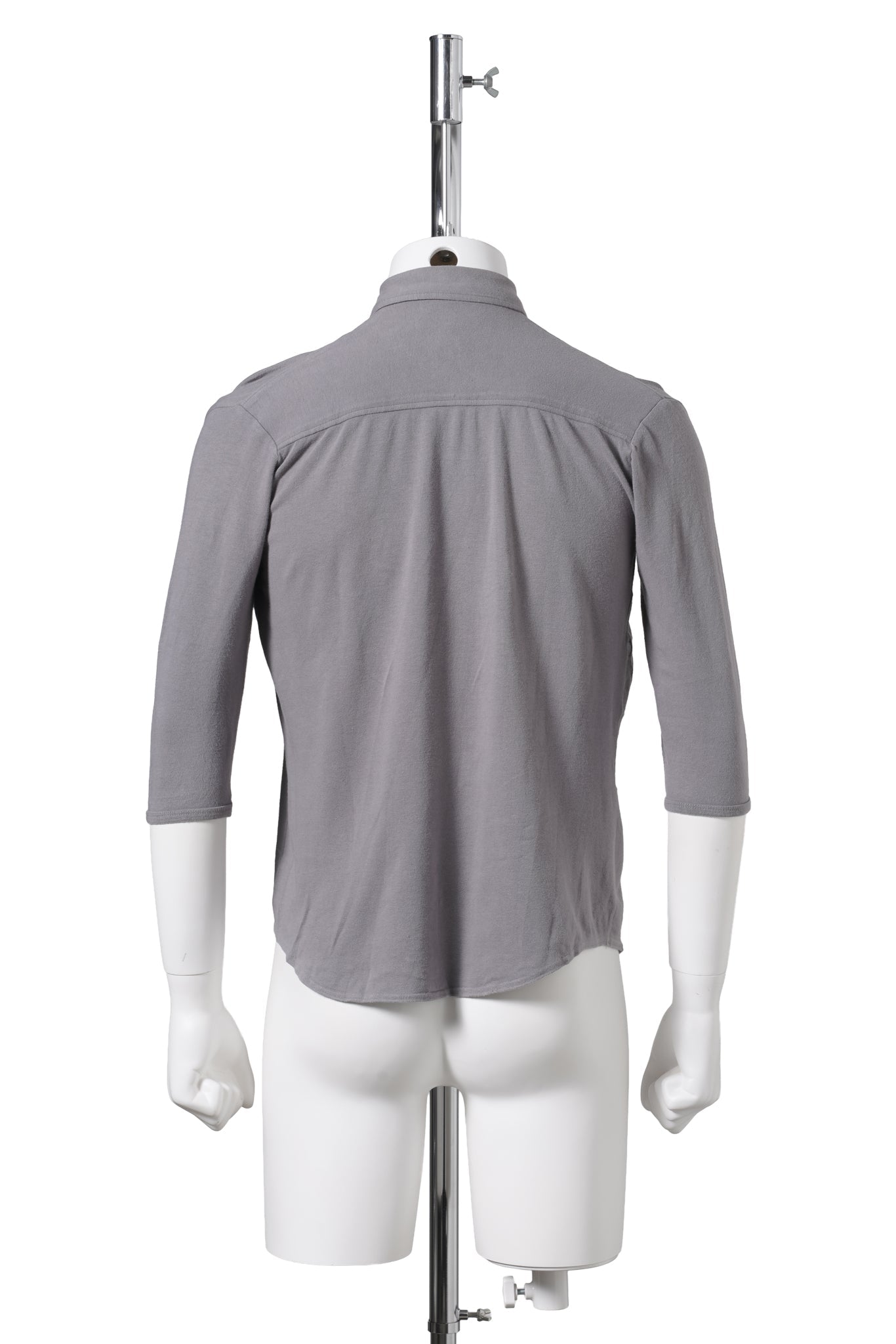 HALF SLEEVE POLO TOP / CHARCOAL GREY