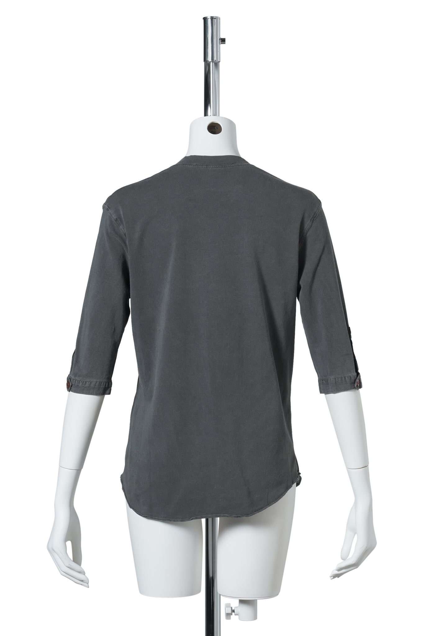 HALF SLEEVE TOP / CHARCOAL GREY