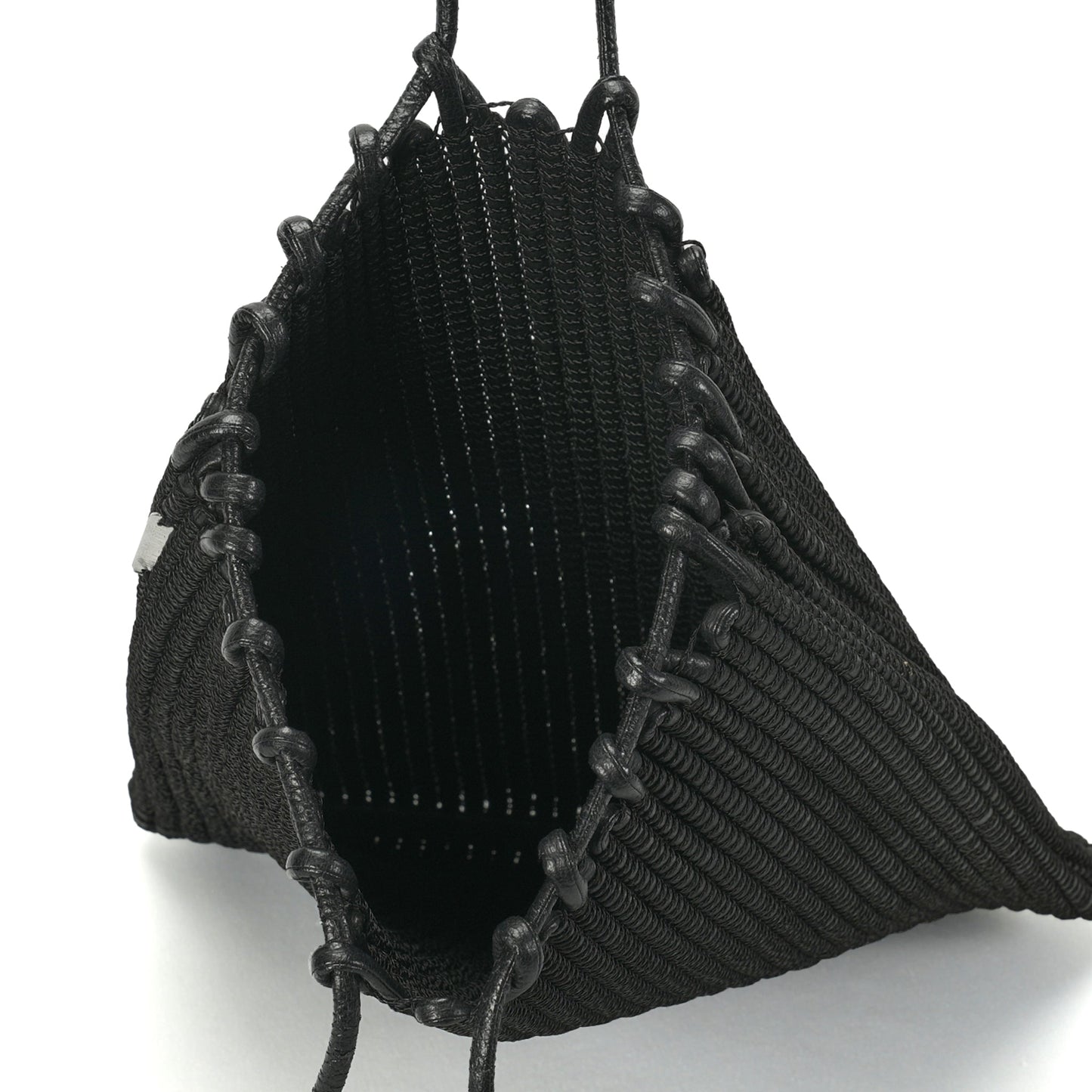LEATHER TOTE BAG / BLACK