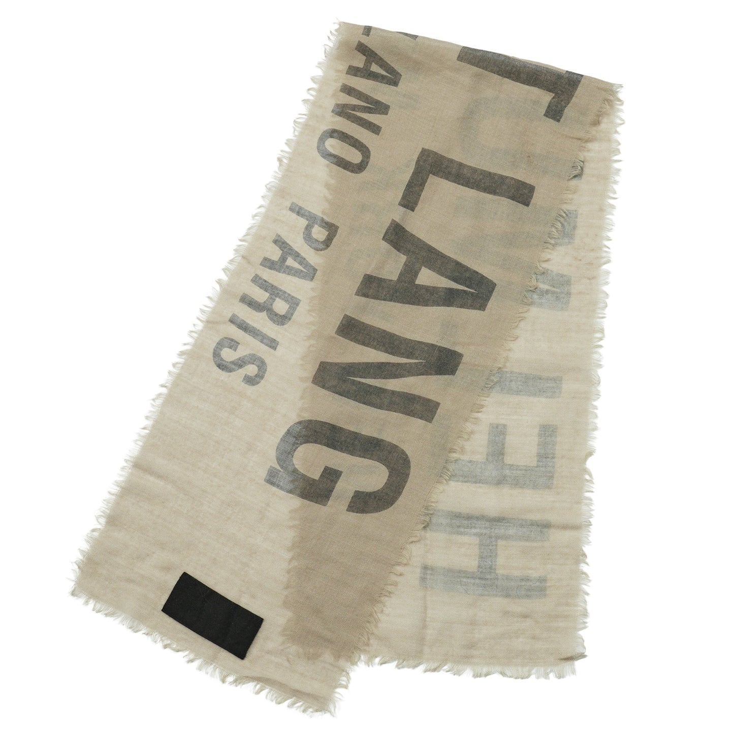 HELMUT LANG LOGO SCARF / BEIGE