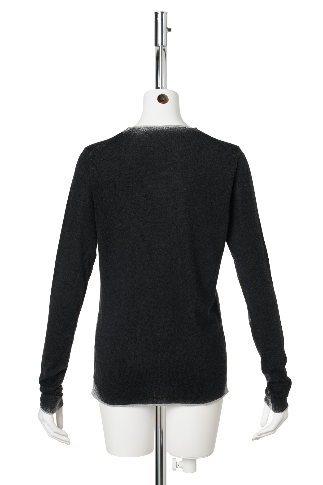 GRADATION ZIPUP CARDIGAN / BLACK&WHITE