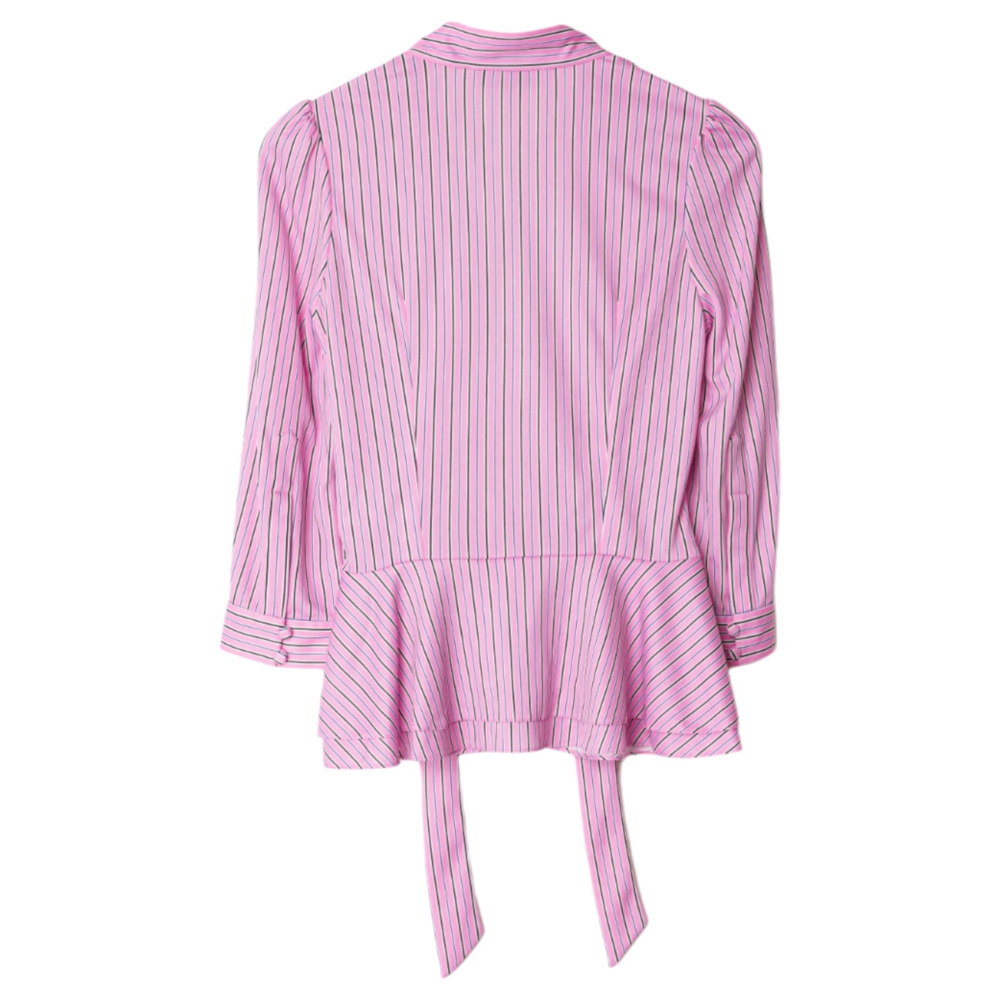 RIBBON STRIPE BLOUSE / PINK