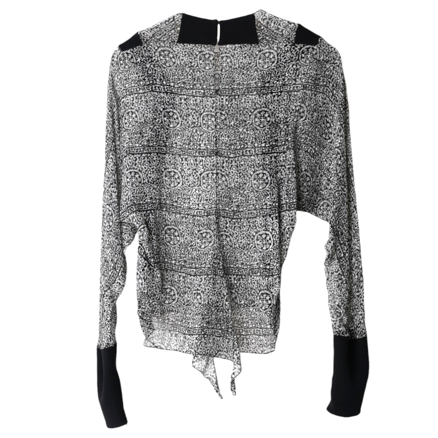 LONG SLEEVE TOP / BLACK&WHITE