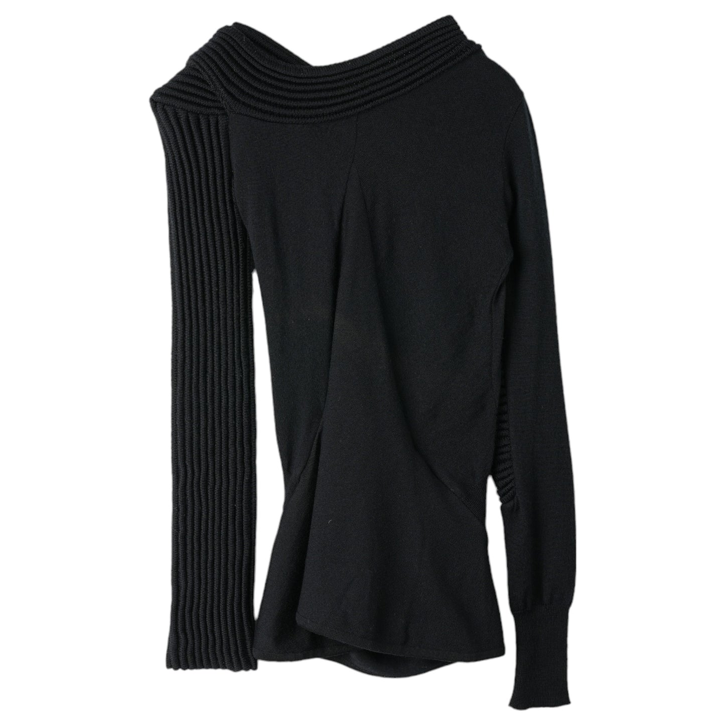 MULTI PANEL SWEATER / BLACK