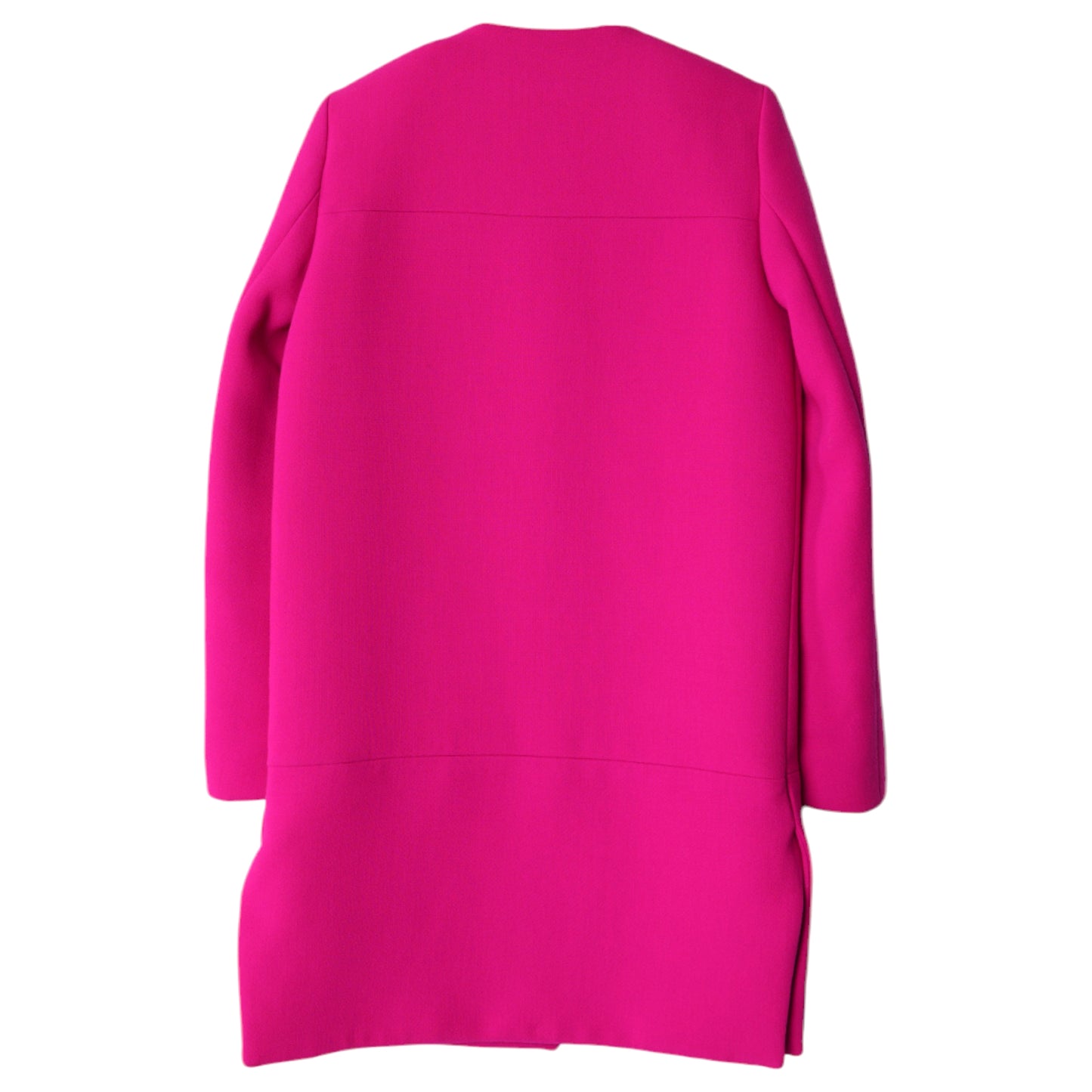 COLLARLESS COAT / PINK