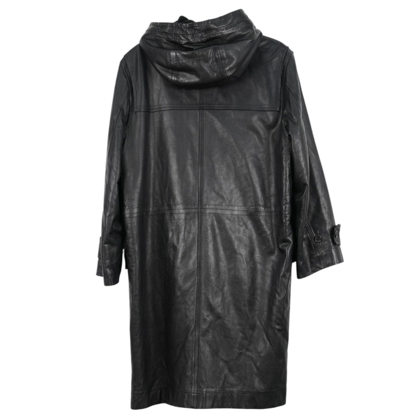 LEATHER COAT / BLACK
