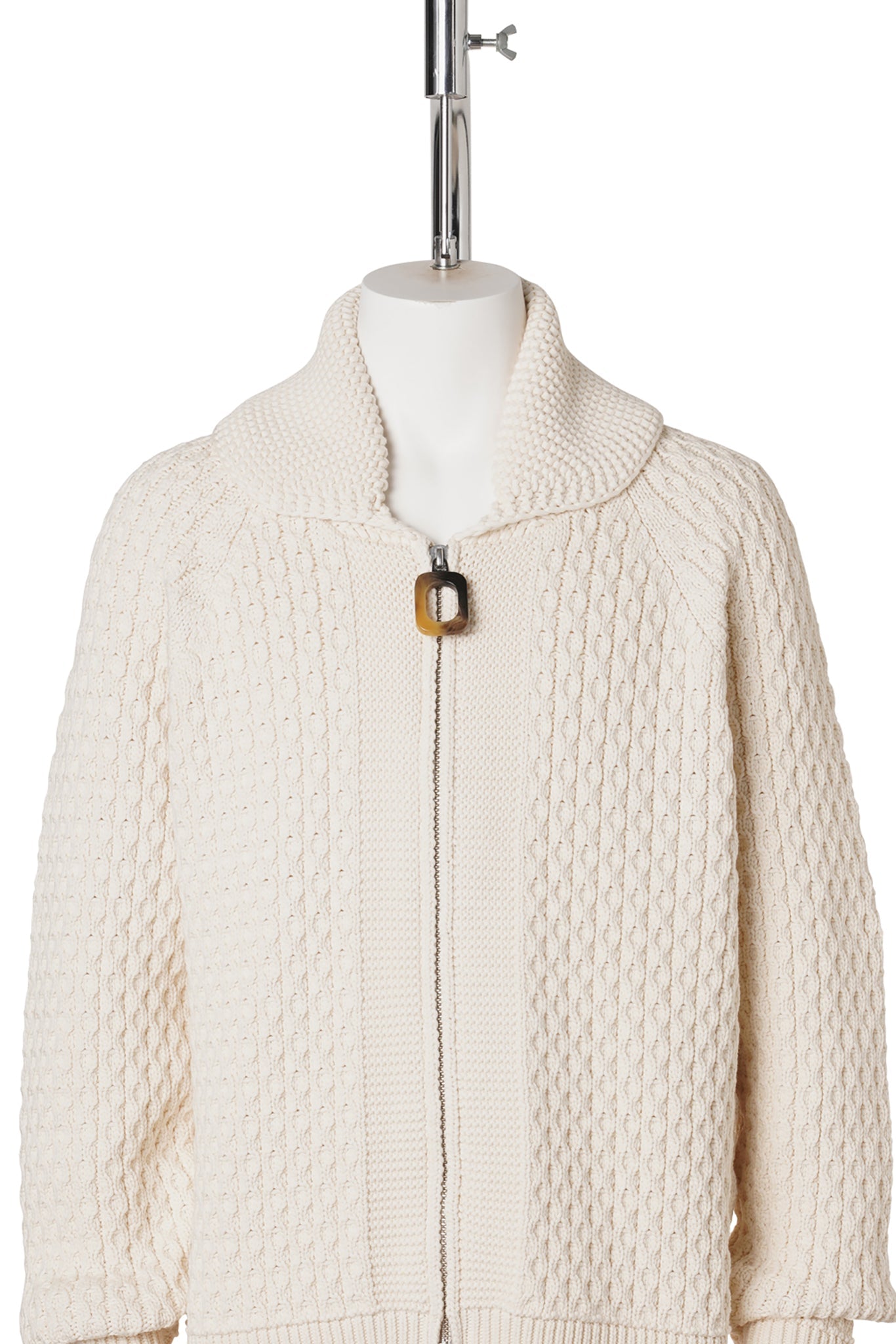 CABLE FRONT ZIP JUMPER / 002:OFF WHITE