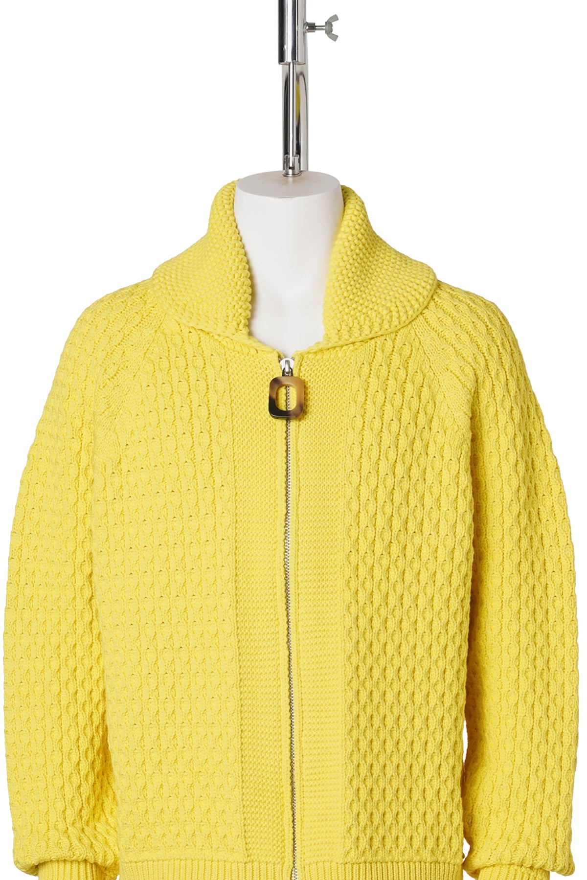 CABLE FRONT ZIP JUMPER / 221:BRIGHT YELLOW