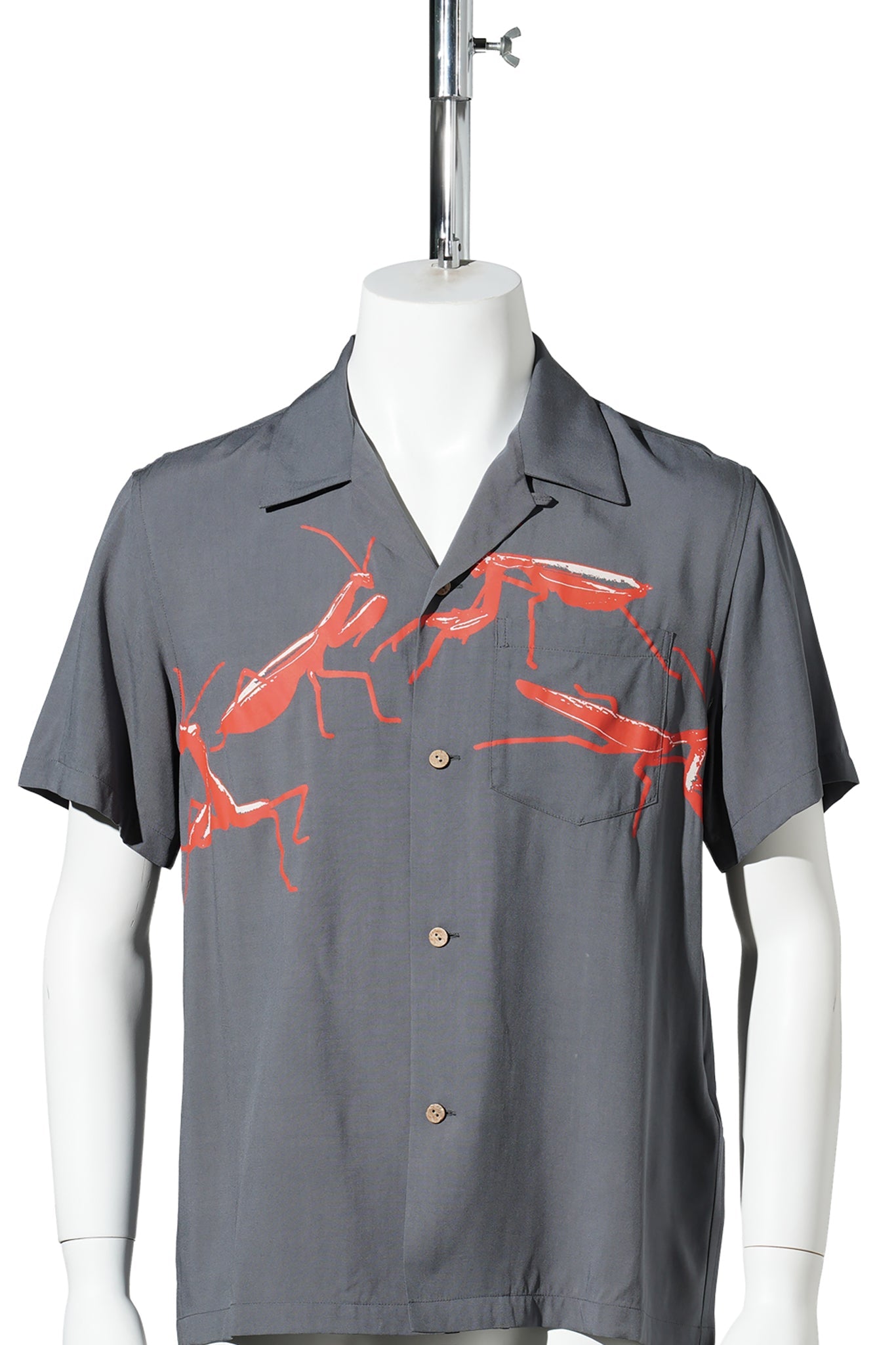 SHORT SLEEVE CAMP COLLAR SHIRT / 925:STEEL