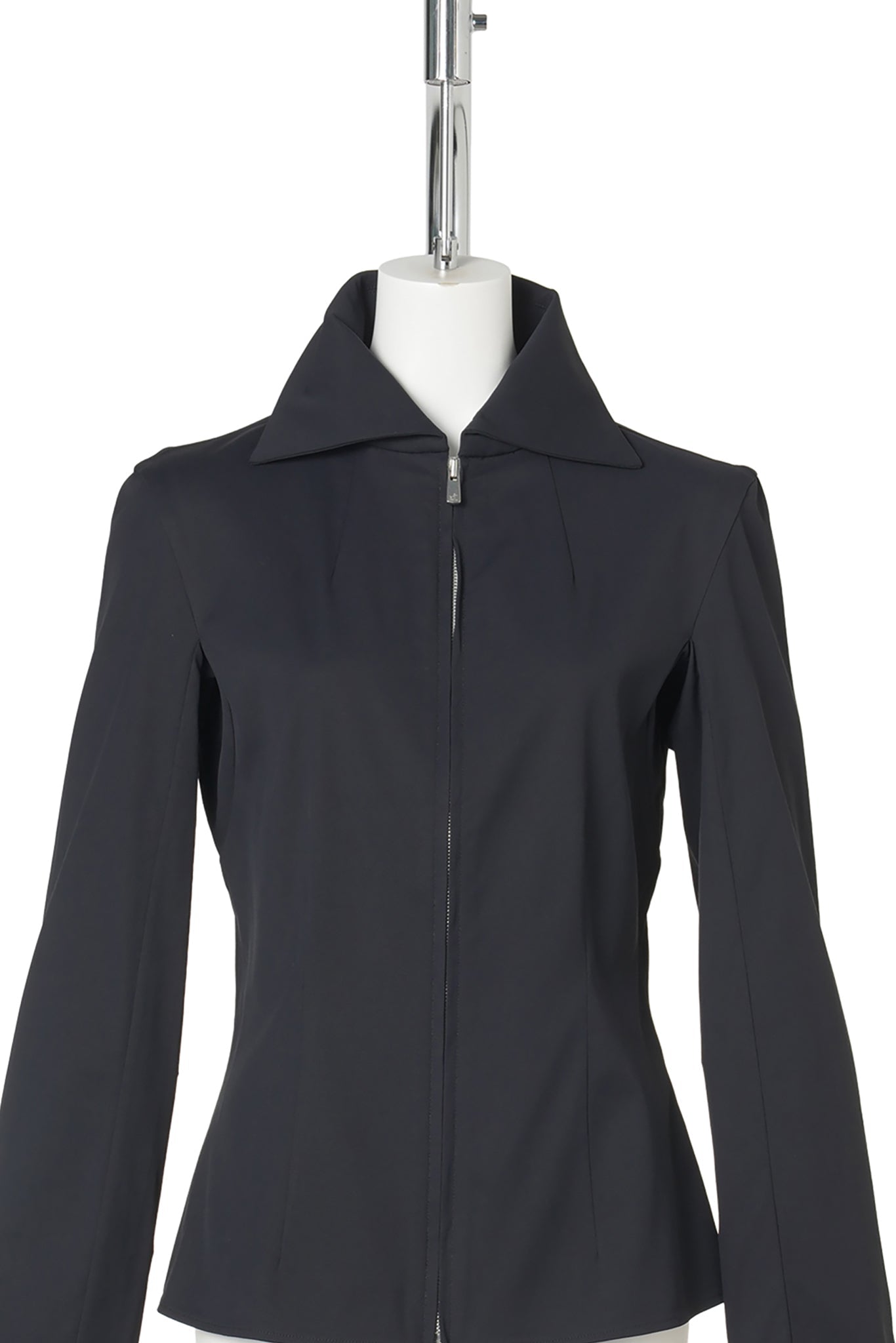 STRUCTURED SPREAD COLLAR SHIRT / DARK NAVY