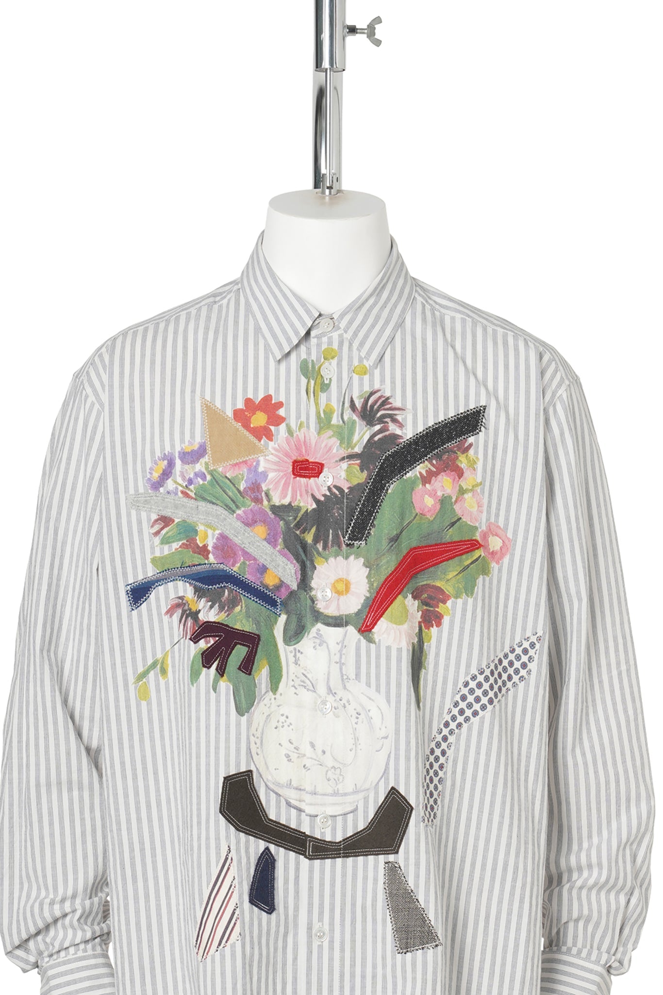 APPLIQUÉ-DETAIL SHIRT / WHITE