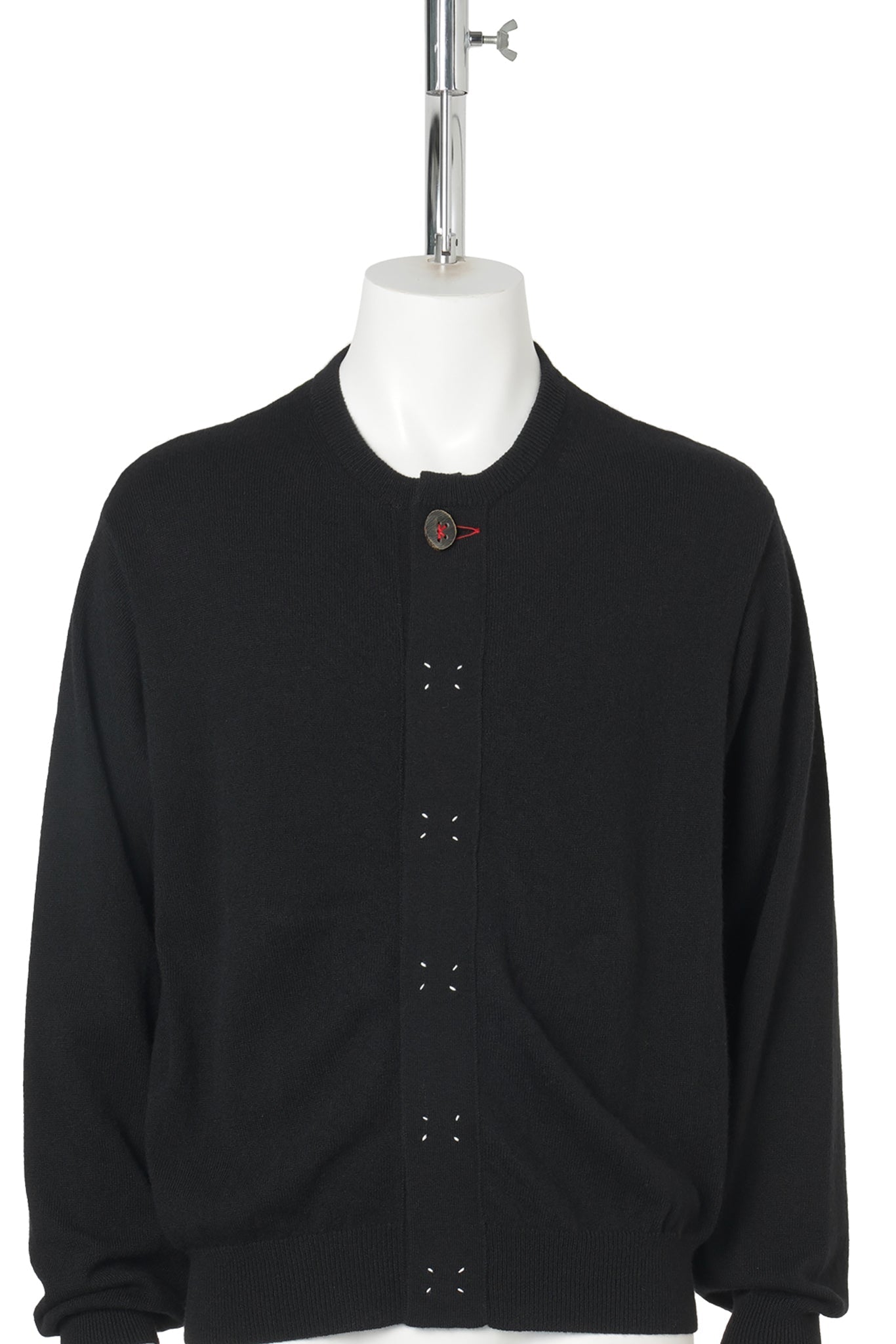 WOOL KNIT CARDIGAN / BLACK