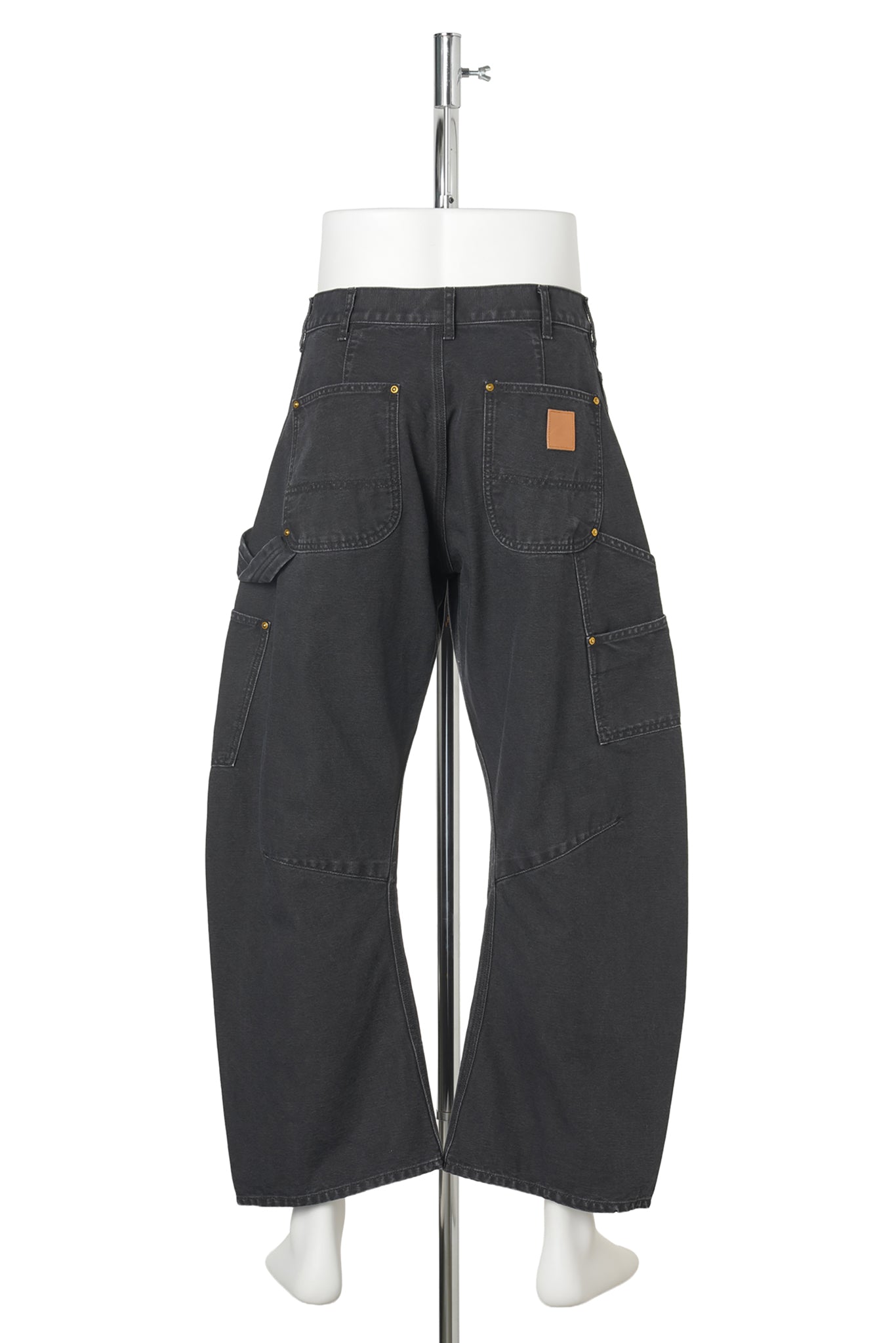 3D CUTTING PAINTER PANTS / BLACK