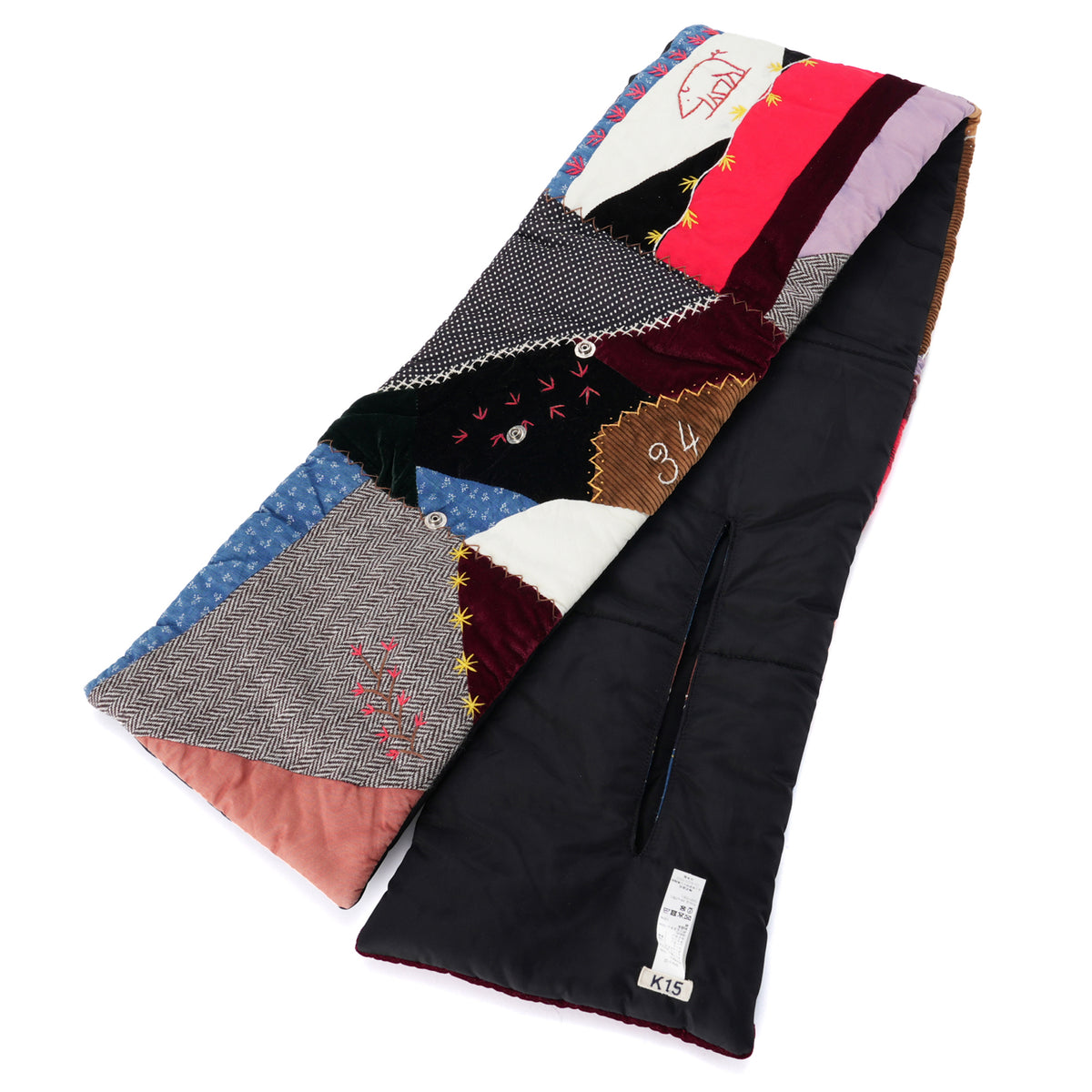 QUILT MUFFLER / BLACK