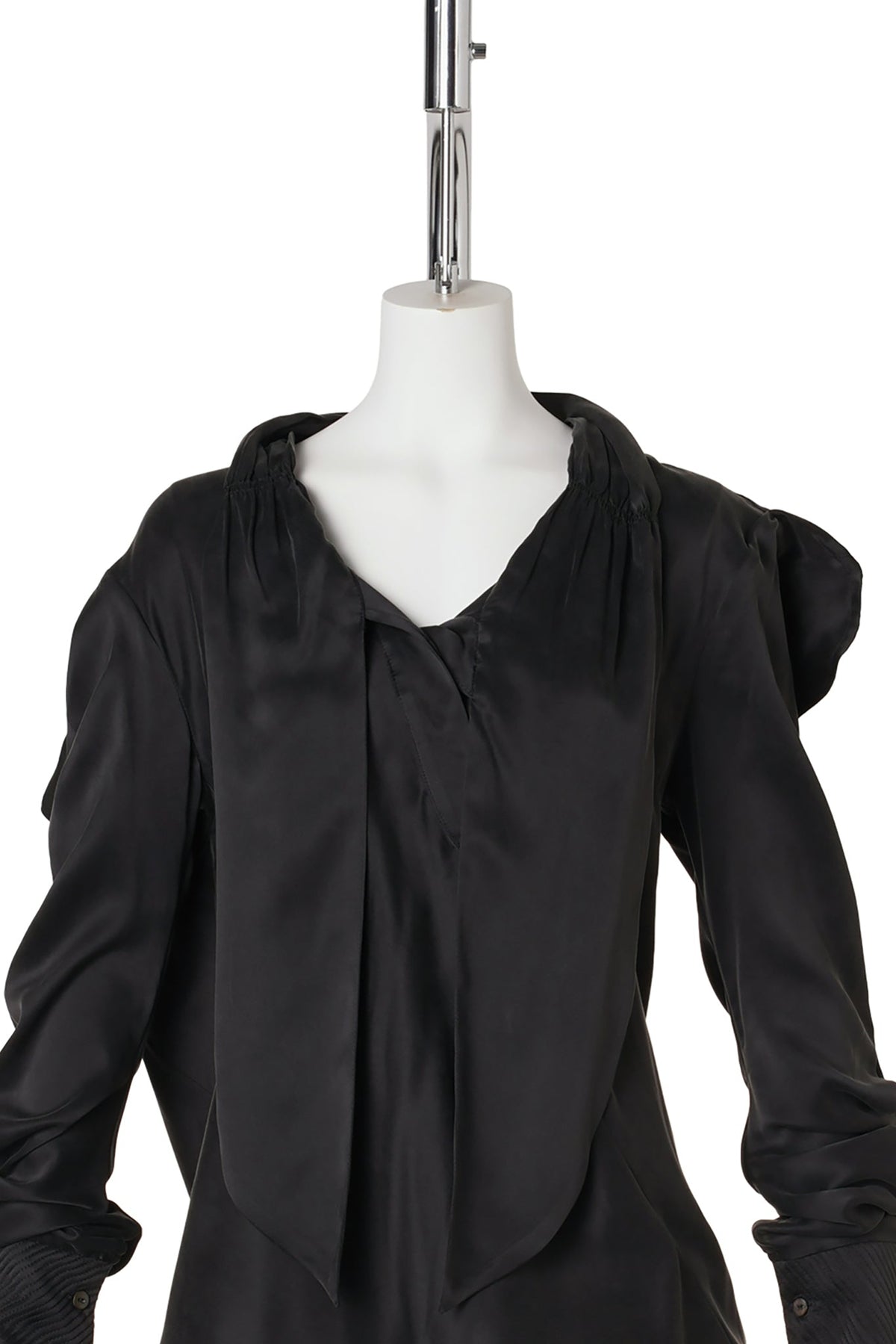 EVELYN BLOUSE / SHEEN BLACK