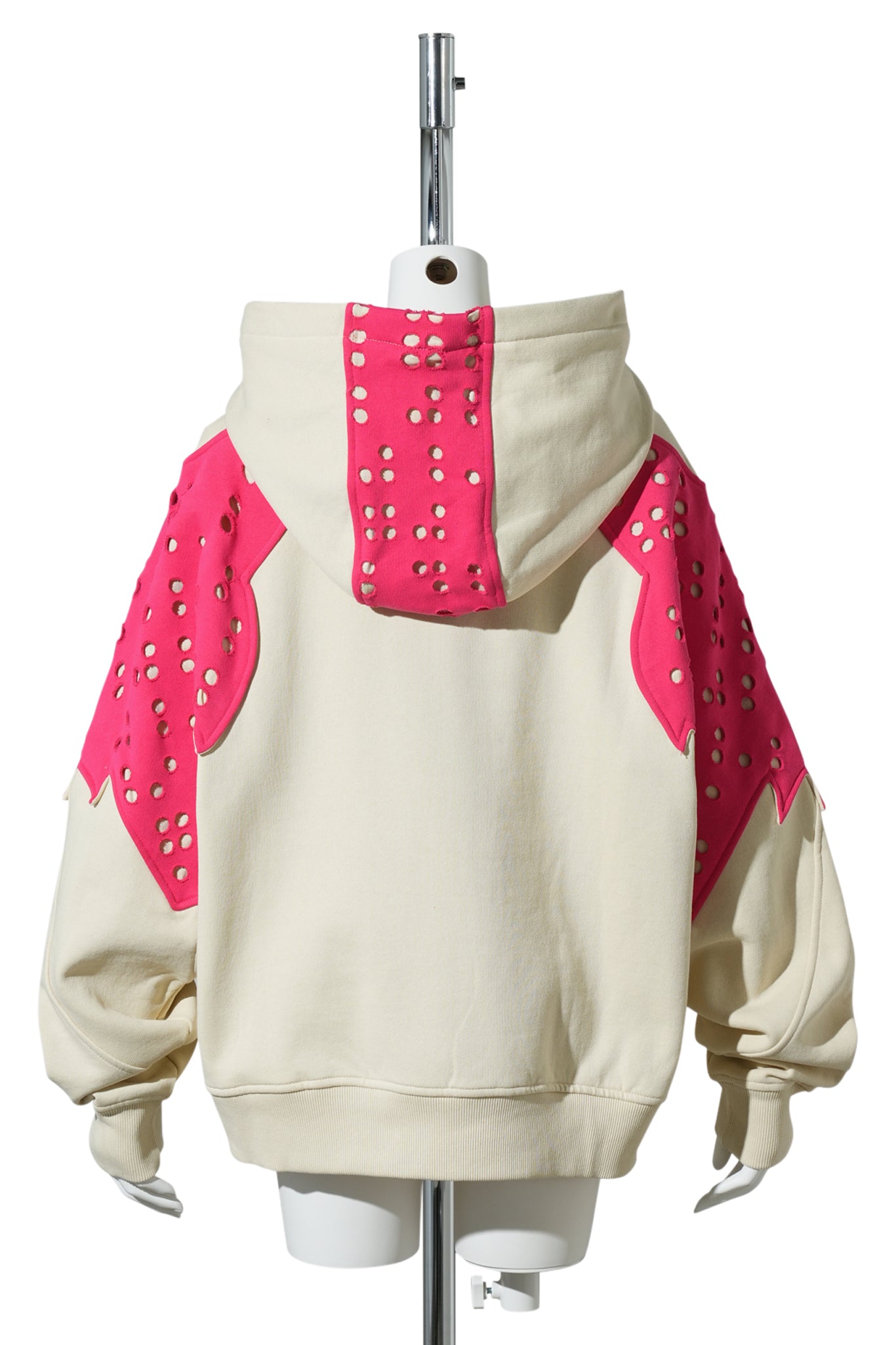 FOX KK PERFORATED FLC HOODIE / NAT