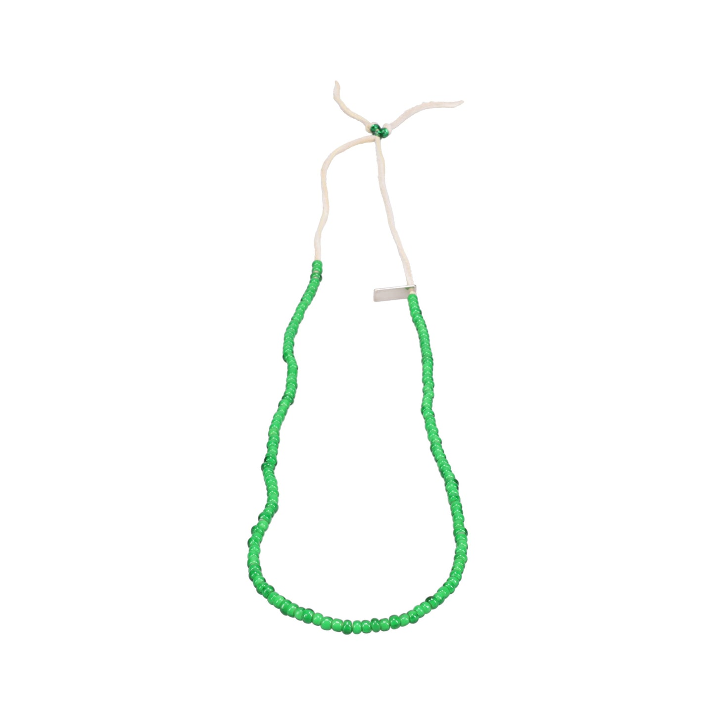 GLASS BEADED NECKLACE / GREEN
