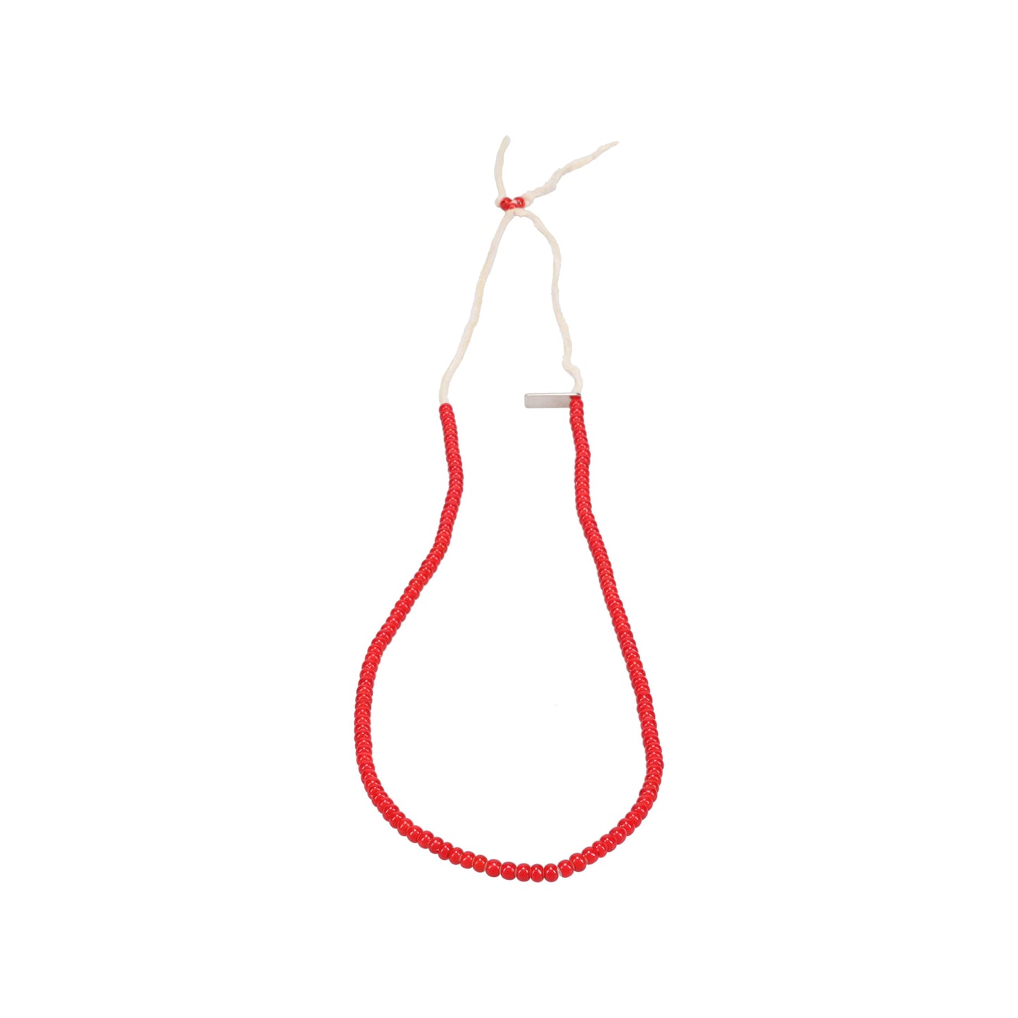 GLASS BEADED NECKLACE / RED