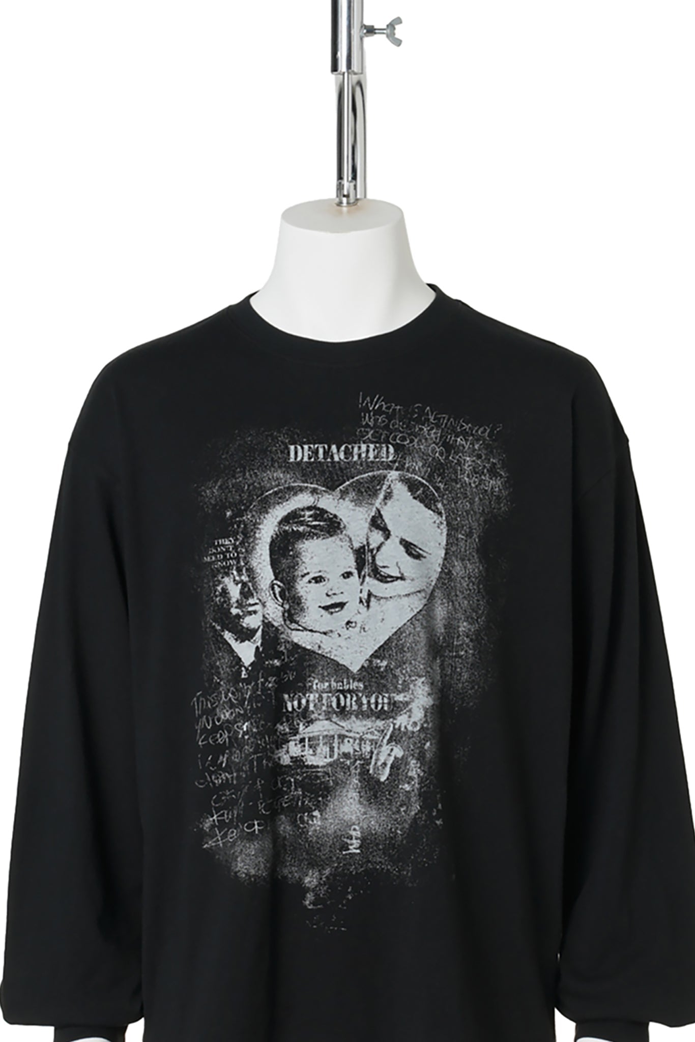 DETACHEDL/S TEE T/C / BLACK