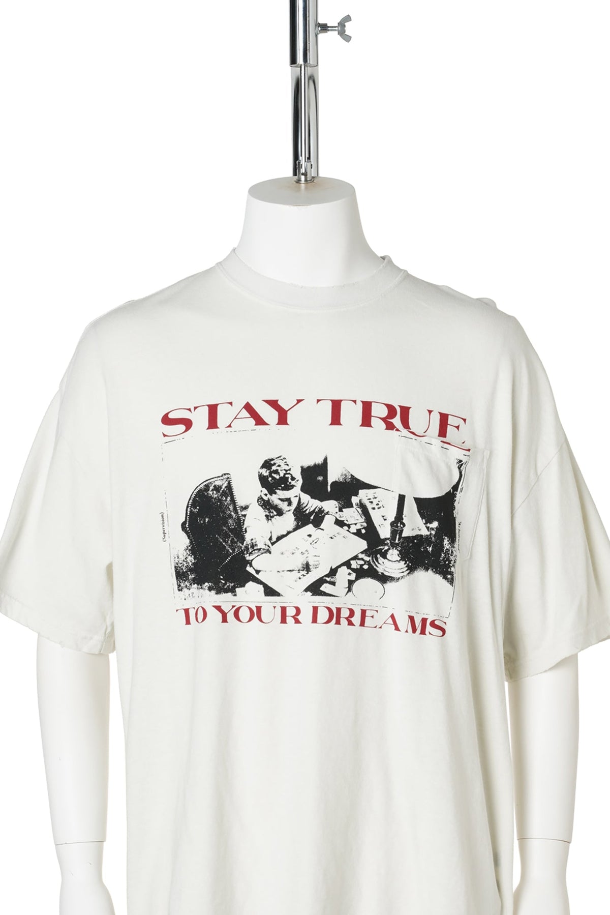 STAY TRUE TO YOUR DREAM POCKET TEE / WHITE