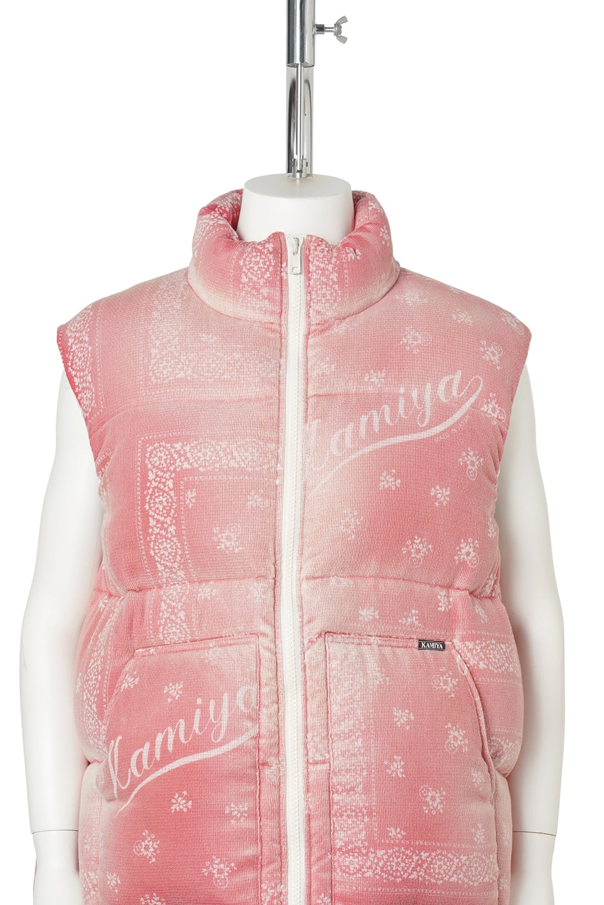 OG BANDANA DISCHARGE DOWN VEST / RED
