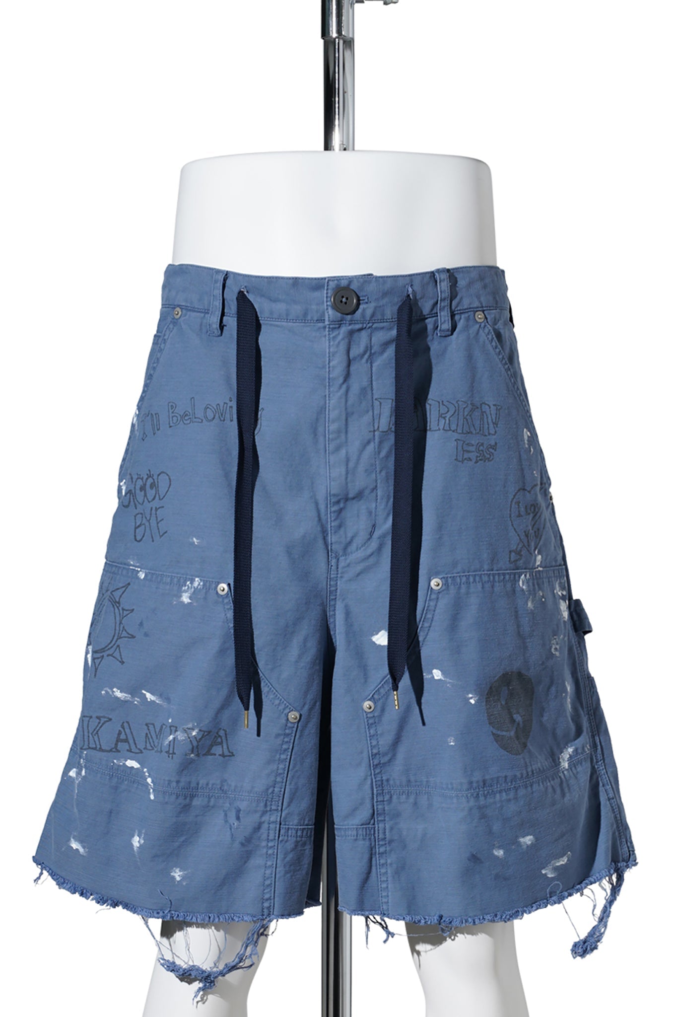 GRAFFITI PAINTER SHORTS / BLUE