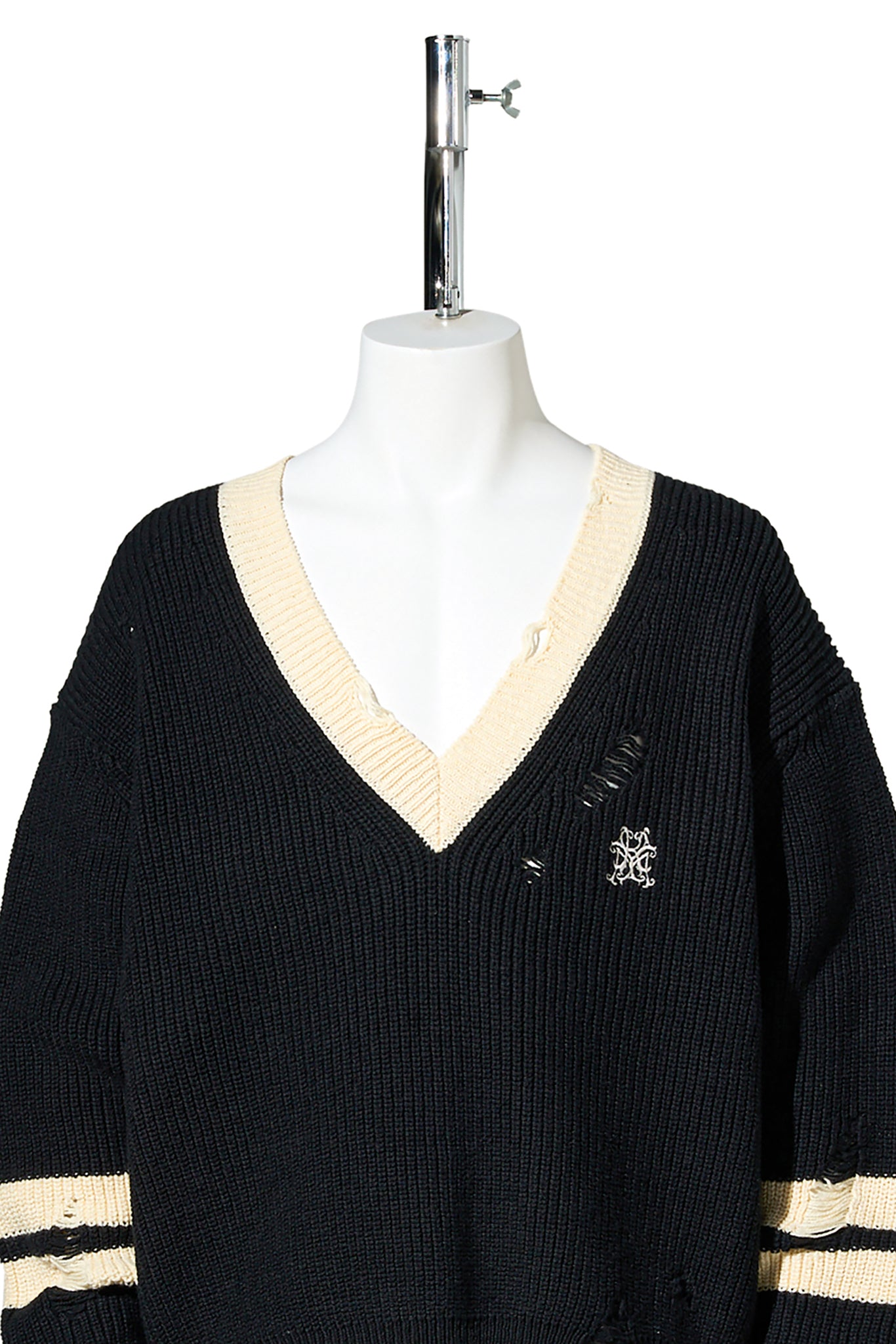 SCHOOL V-NECK SWEATER / BLACK