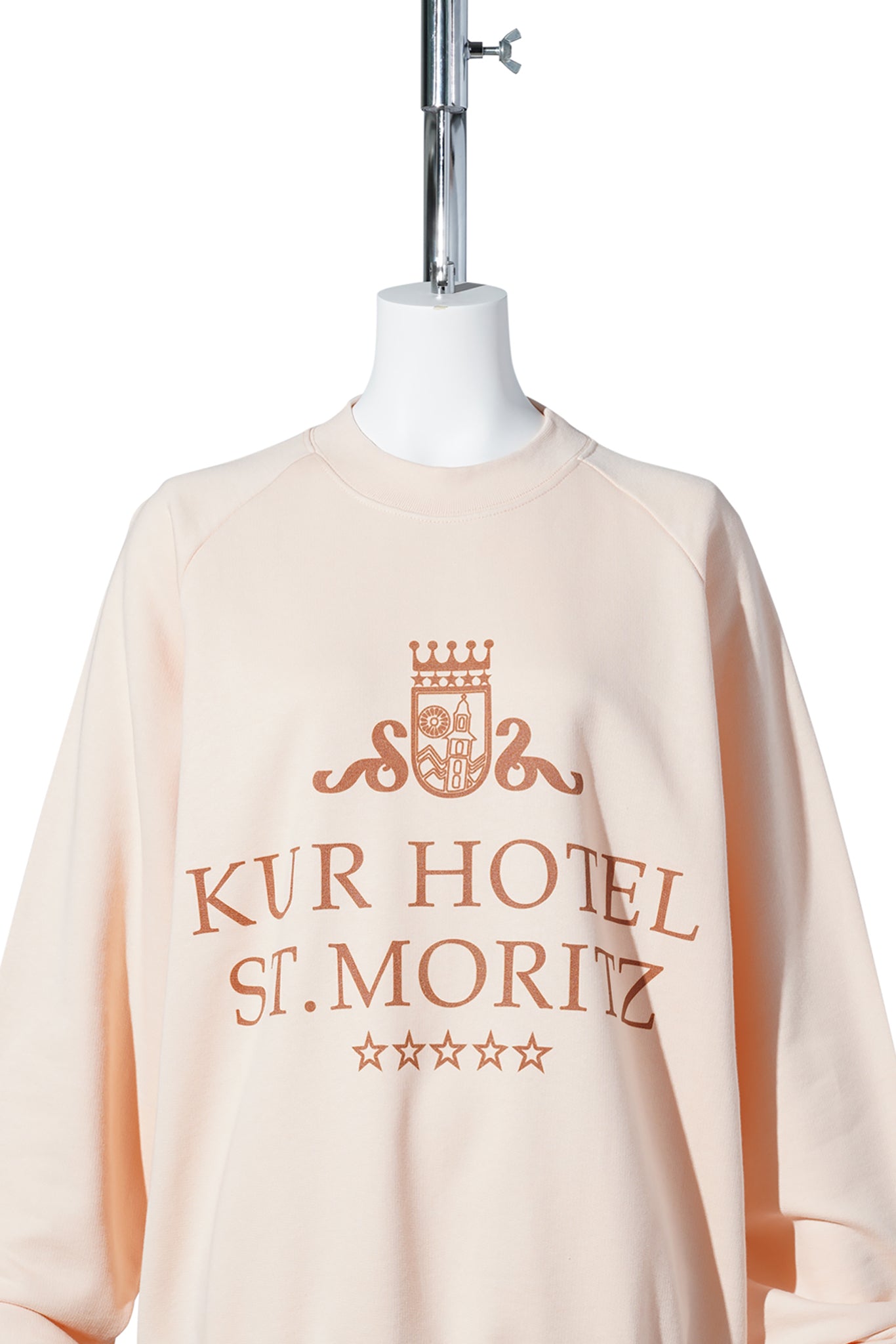 KUR HOTEL ST MORITZ SWEATSHIRT / PEACH