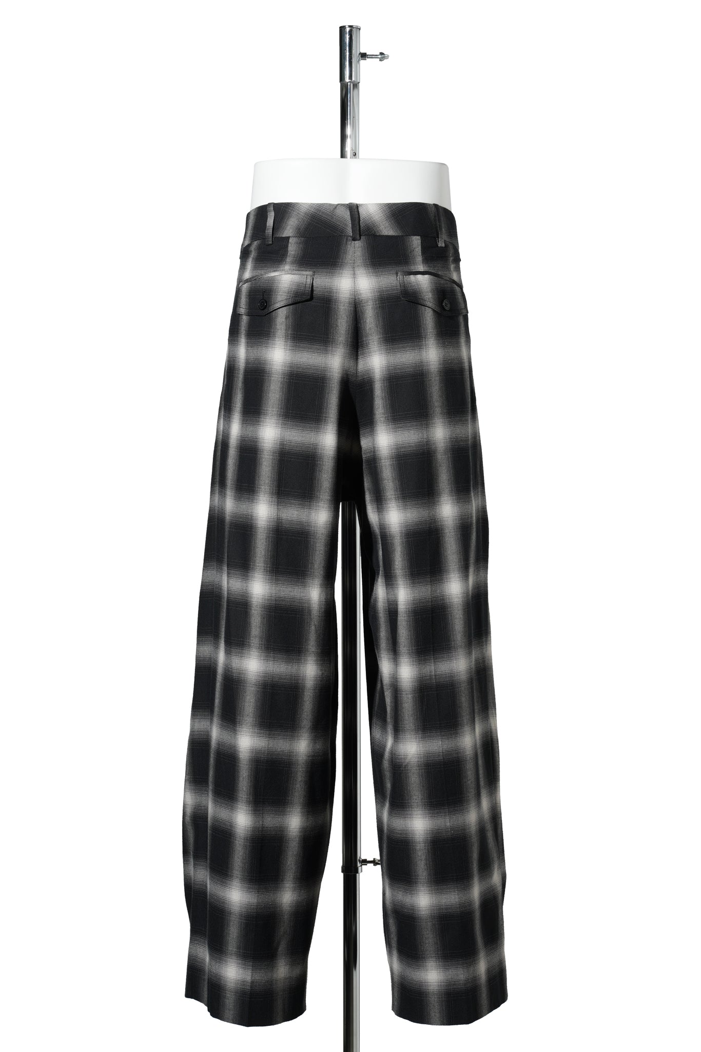 TRIPLE PLEAT TROUSERS / OMBRE CHECK