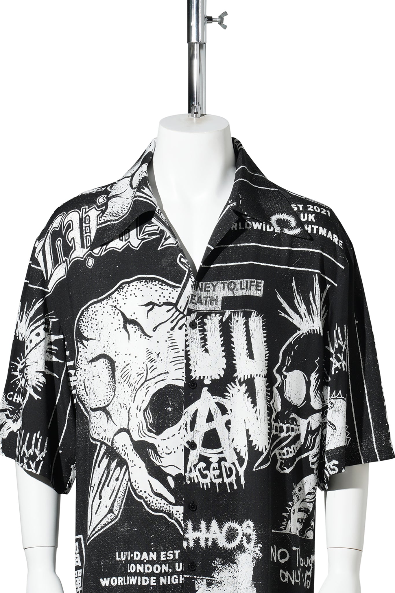 SHORT SLEEVE SHIRT / PUNK FLYER (WHITE)