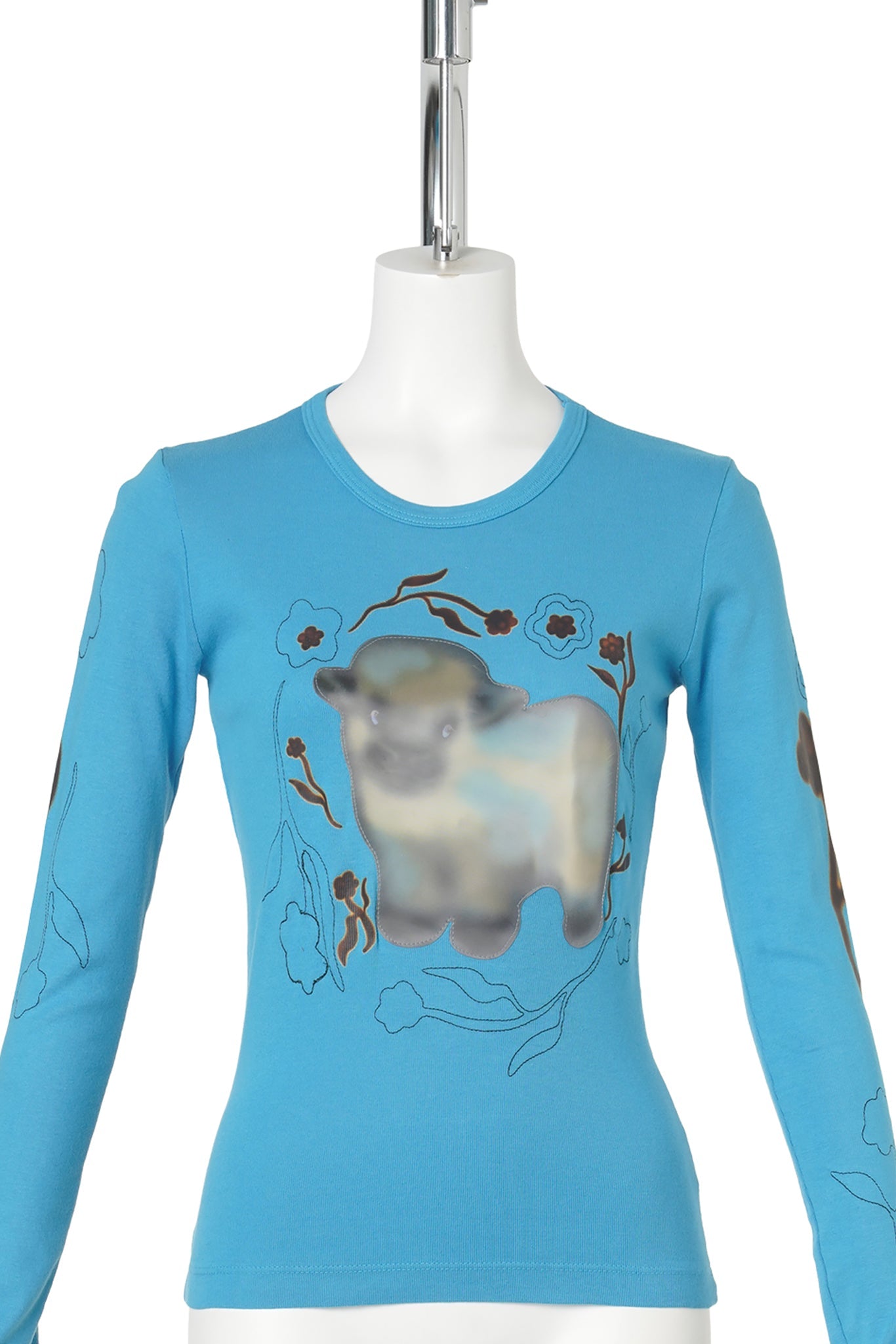 BABY CALF EMBROIDERED LONGSLEEVE / BLUE