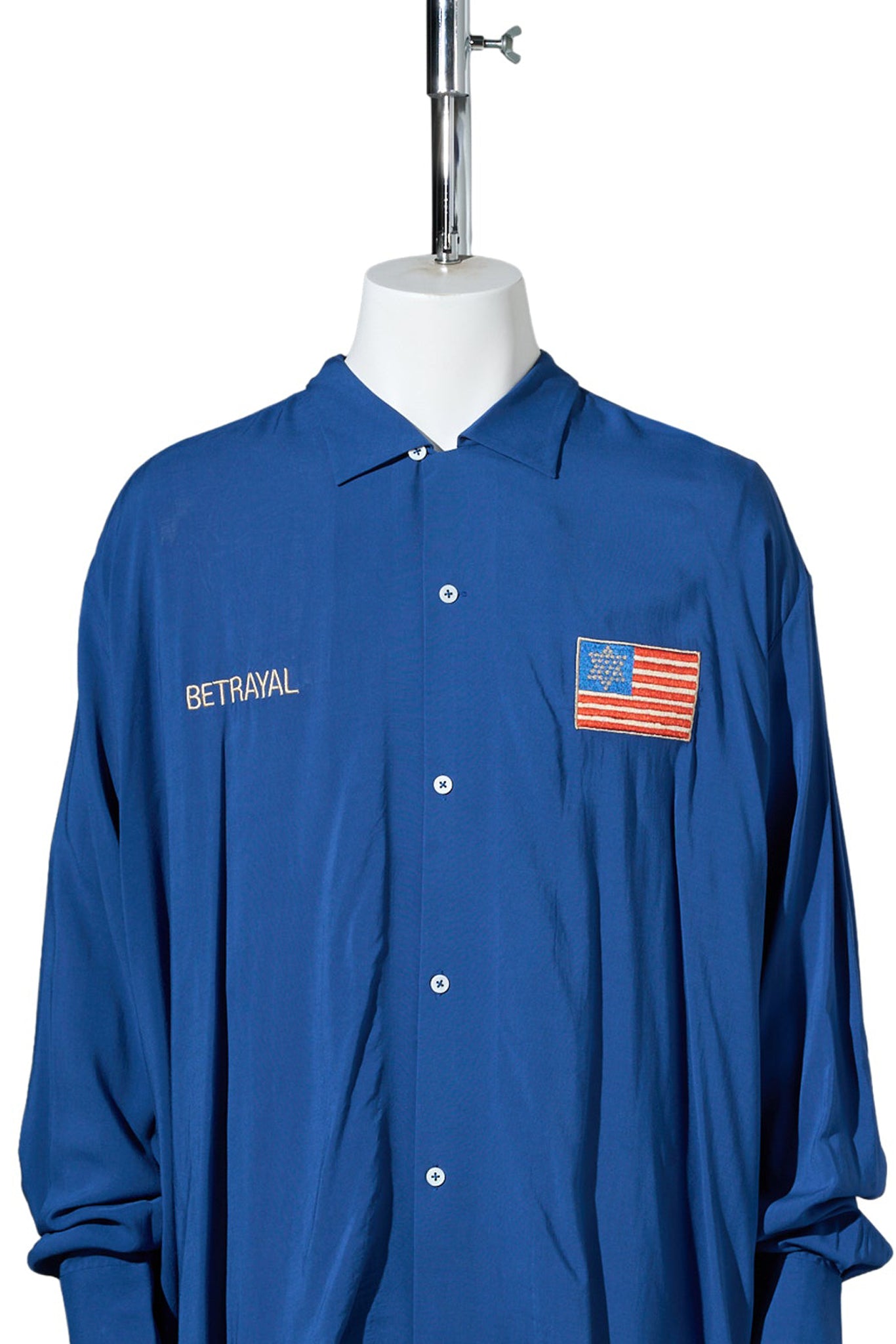LITURGICAL EMBROIDERED SHIRT / BLUE