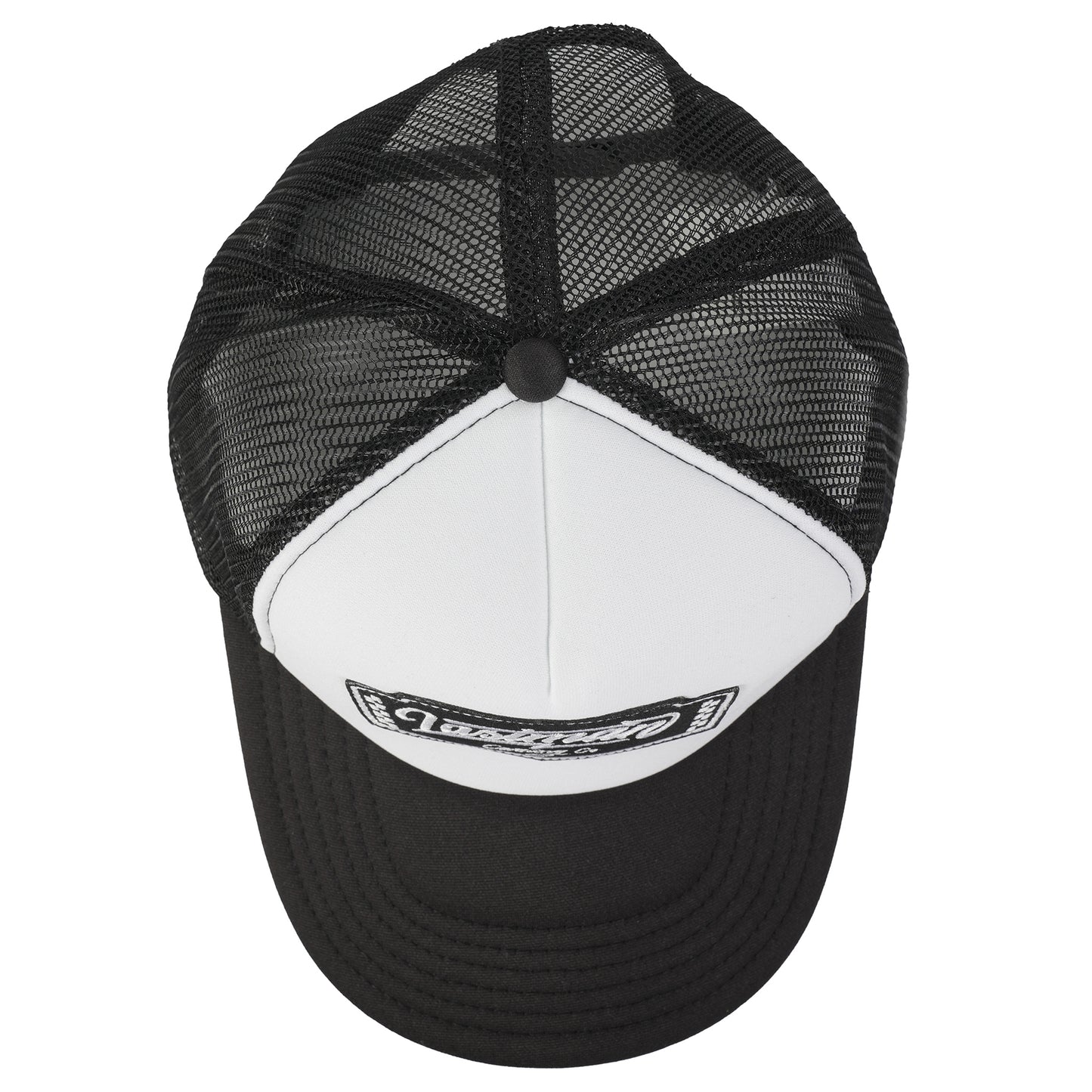 EMBROID TRUCKR CAP(LM CLOTHING) / BLACK x WHITE