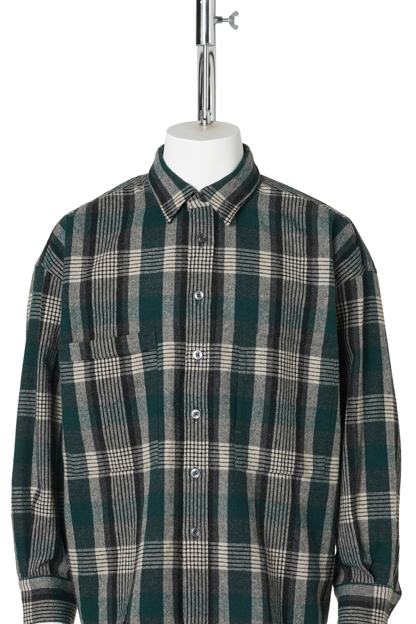 CLASSIC WOOL SHIRT / GREEN
