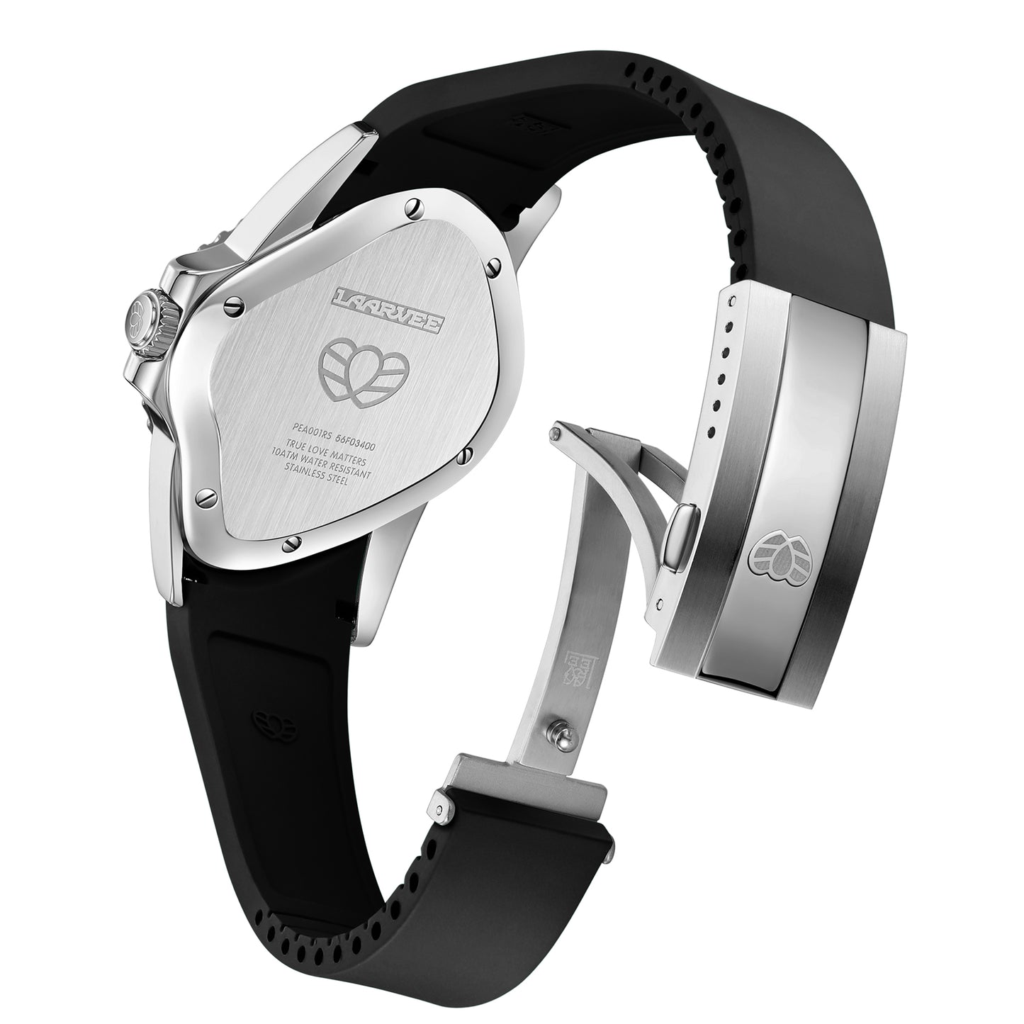 PEA001RS / SILVER PRECISION STEEL&BLACK CERAMIC BEZEL&BLACK DIAL