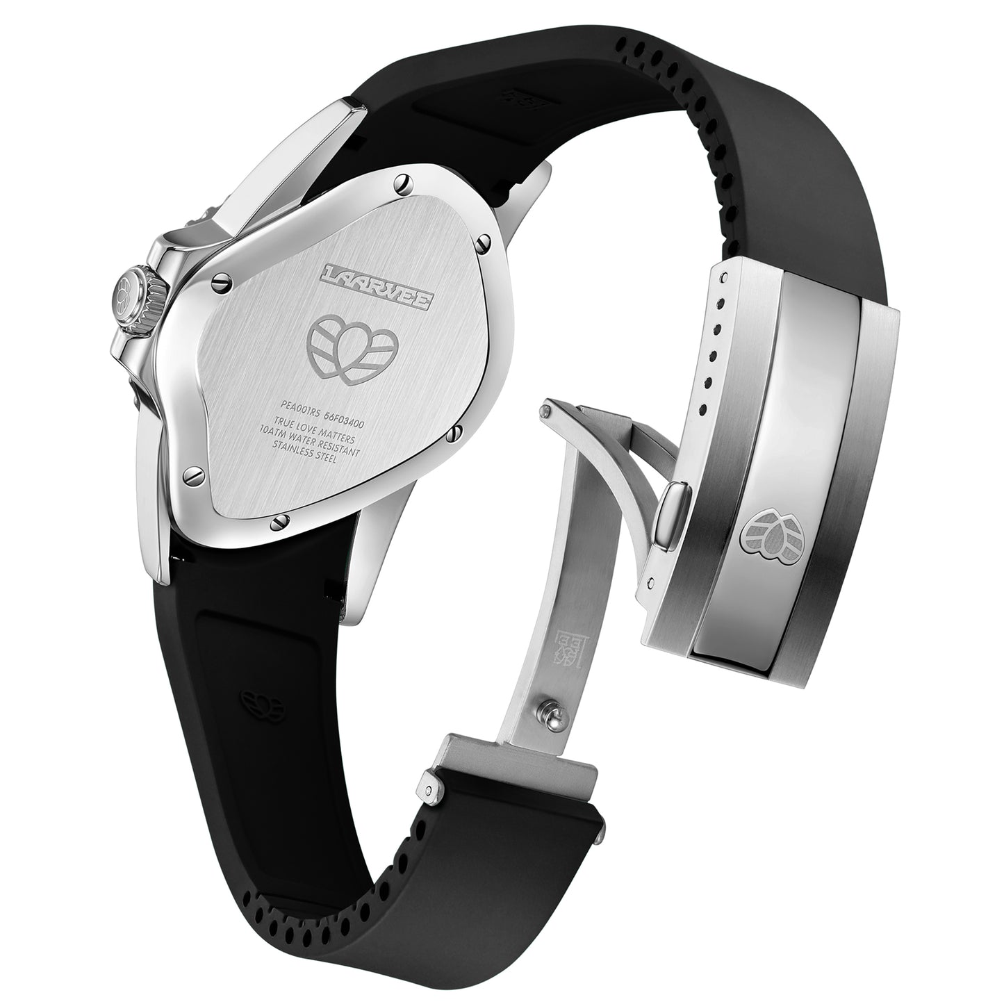 PEA001RS / SILVER PRECISION STEEL&GREEN CERAMIC BEZEL&BLACK DIAL