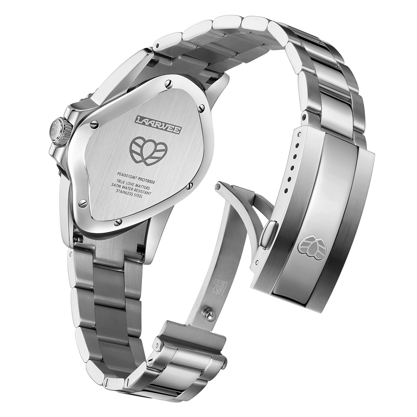 PEA001 / SILVER PRECISION STEEL&NAVY BLUE CERAMIC BEZEL&WHITE DIAL