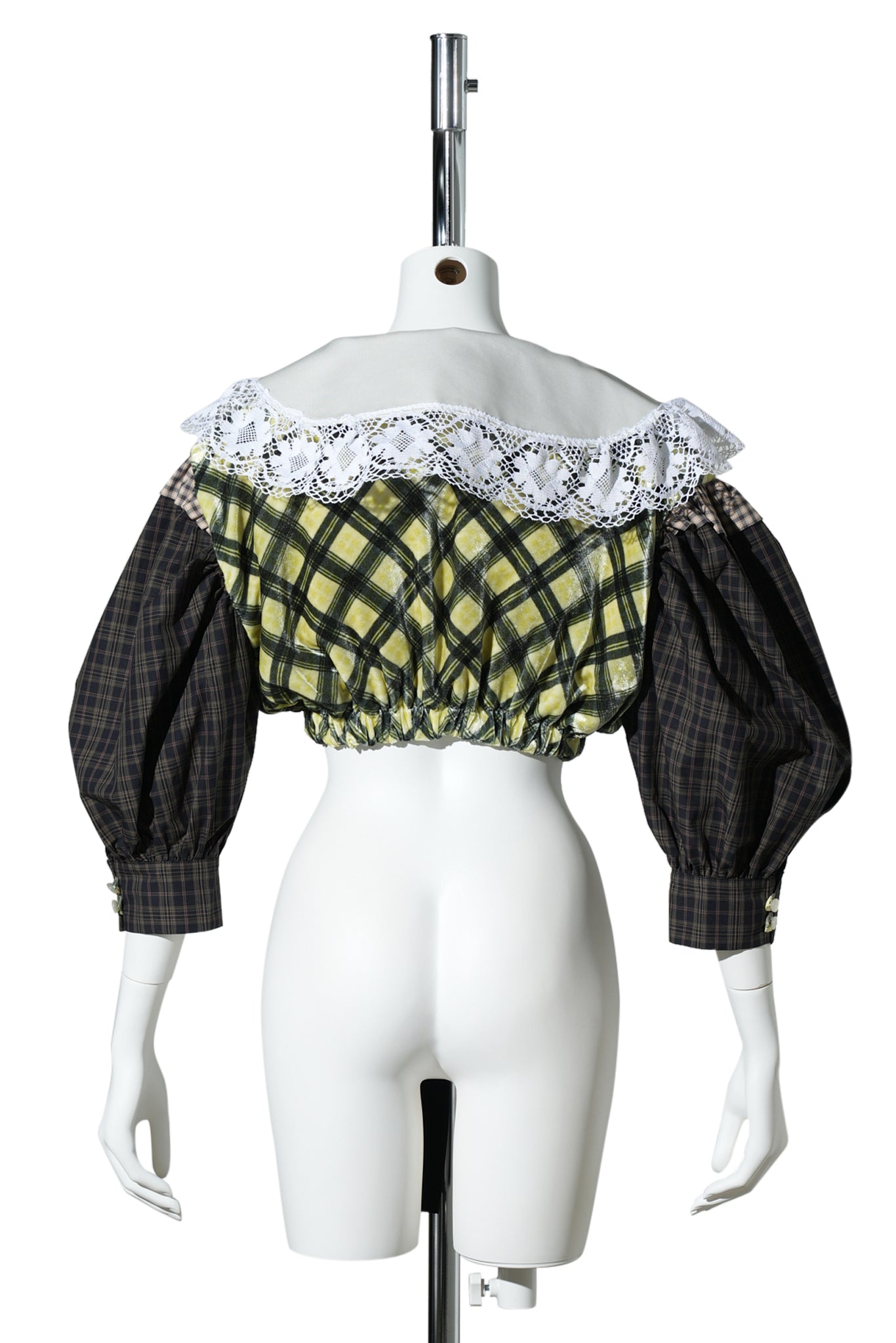 MICRO RUFFLE TOP / YELLOW MULTI