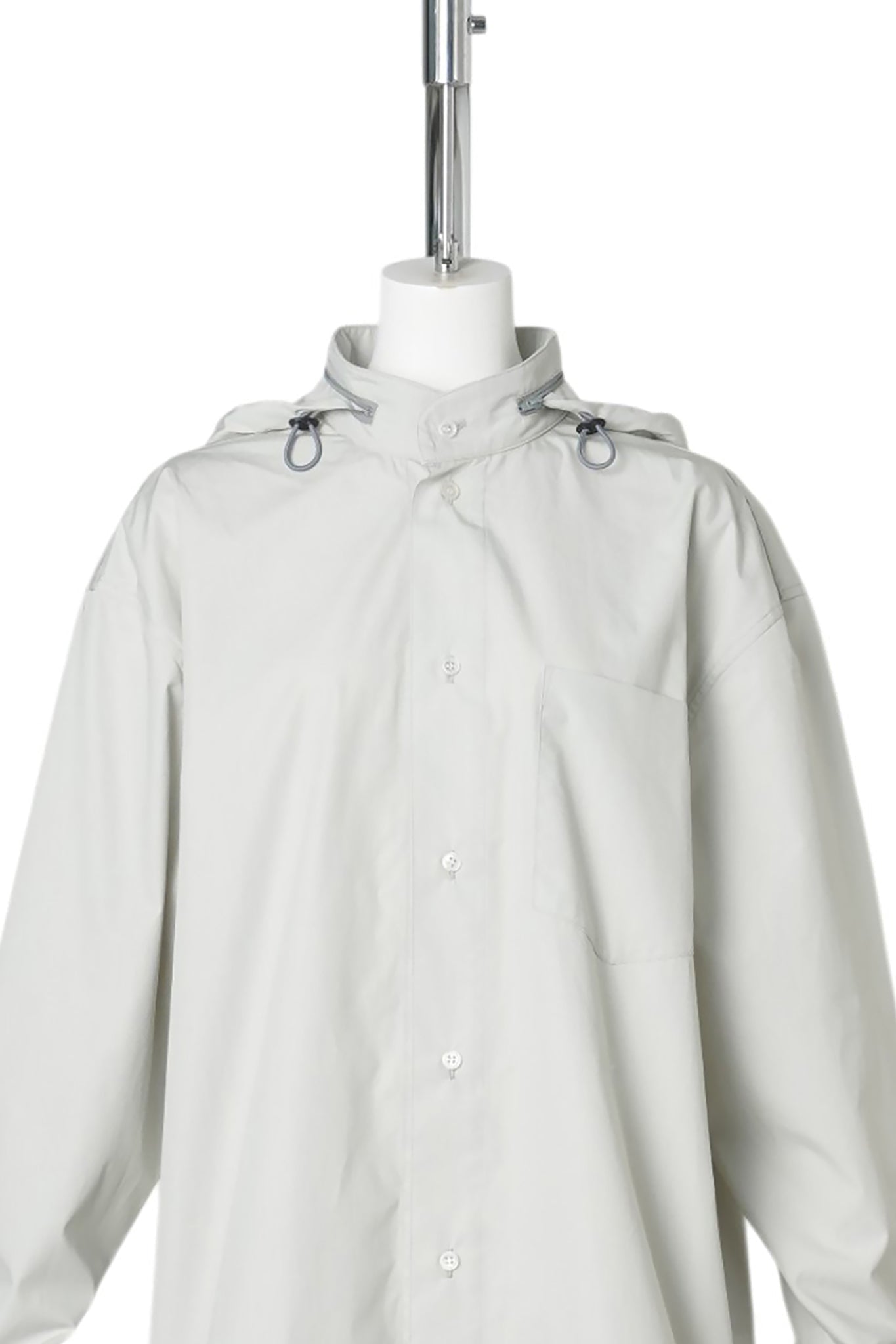 SHIRT W/TRACK HOOD / GREY