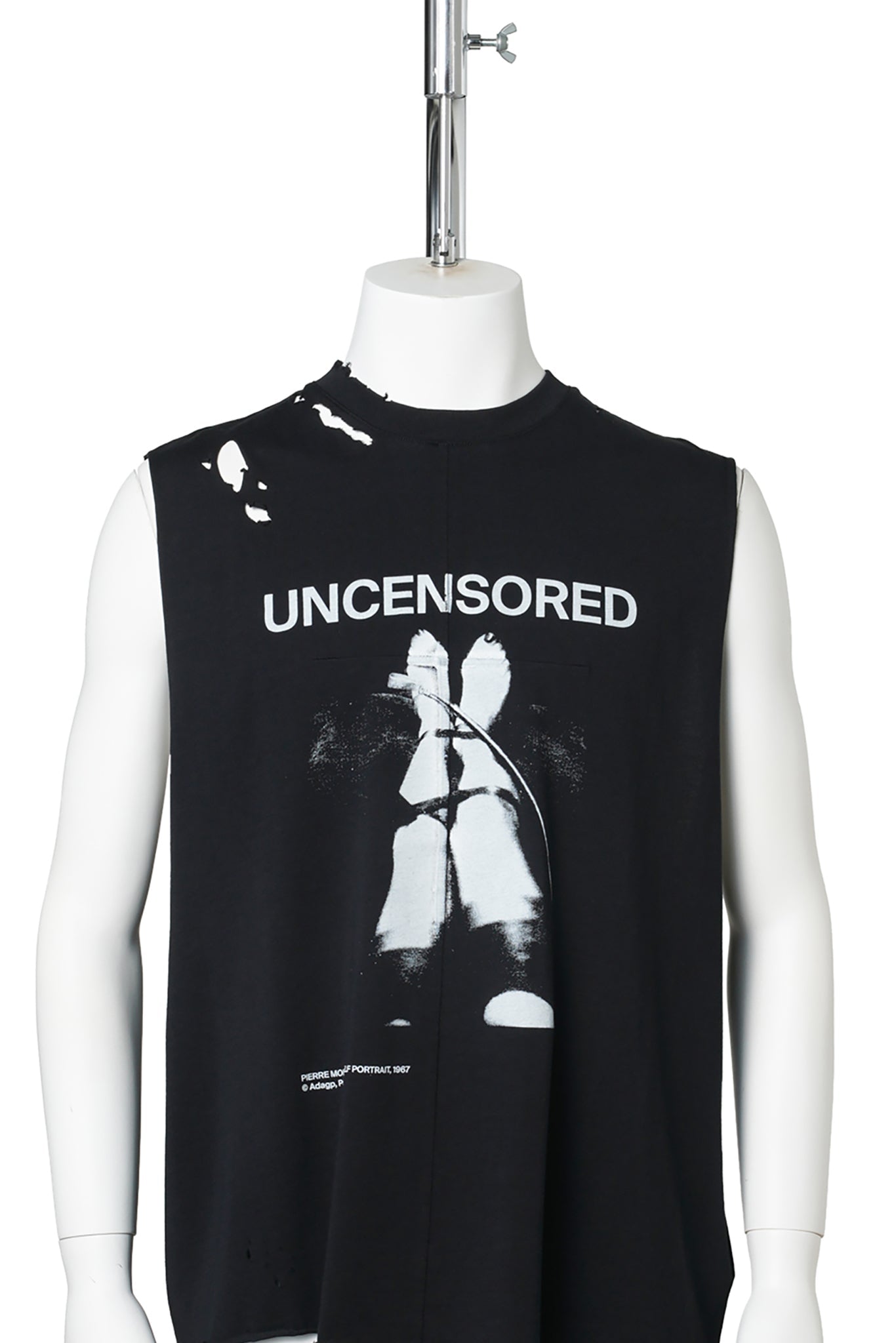 UNISEX FETISCHE CUT OFF TANK KNIT / BLACK
