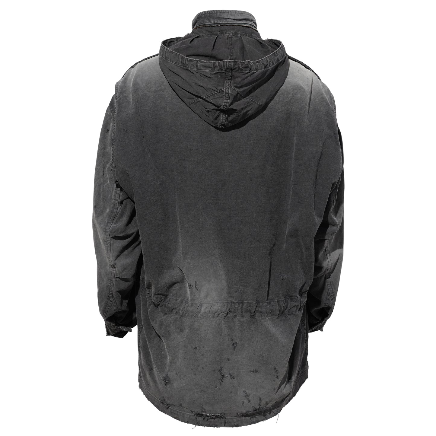 DISTRESSED M-65 JACKET / BLACK