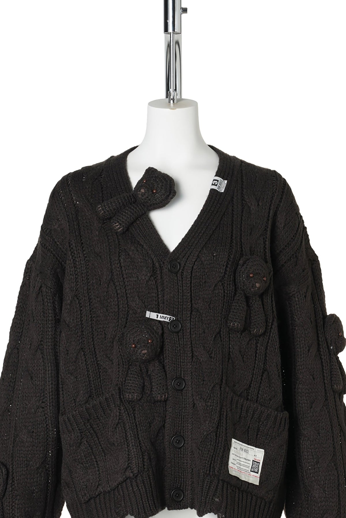 PINK HOUSE BEARS KNIT CARDIGAN / BLACK