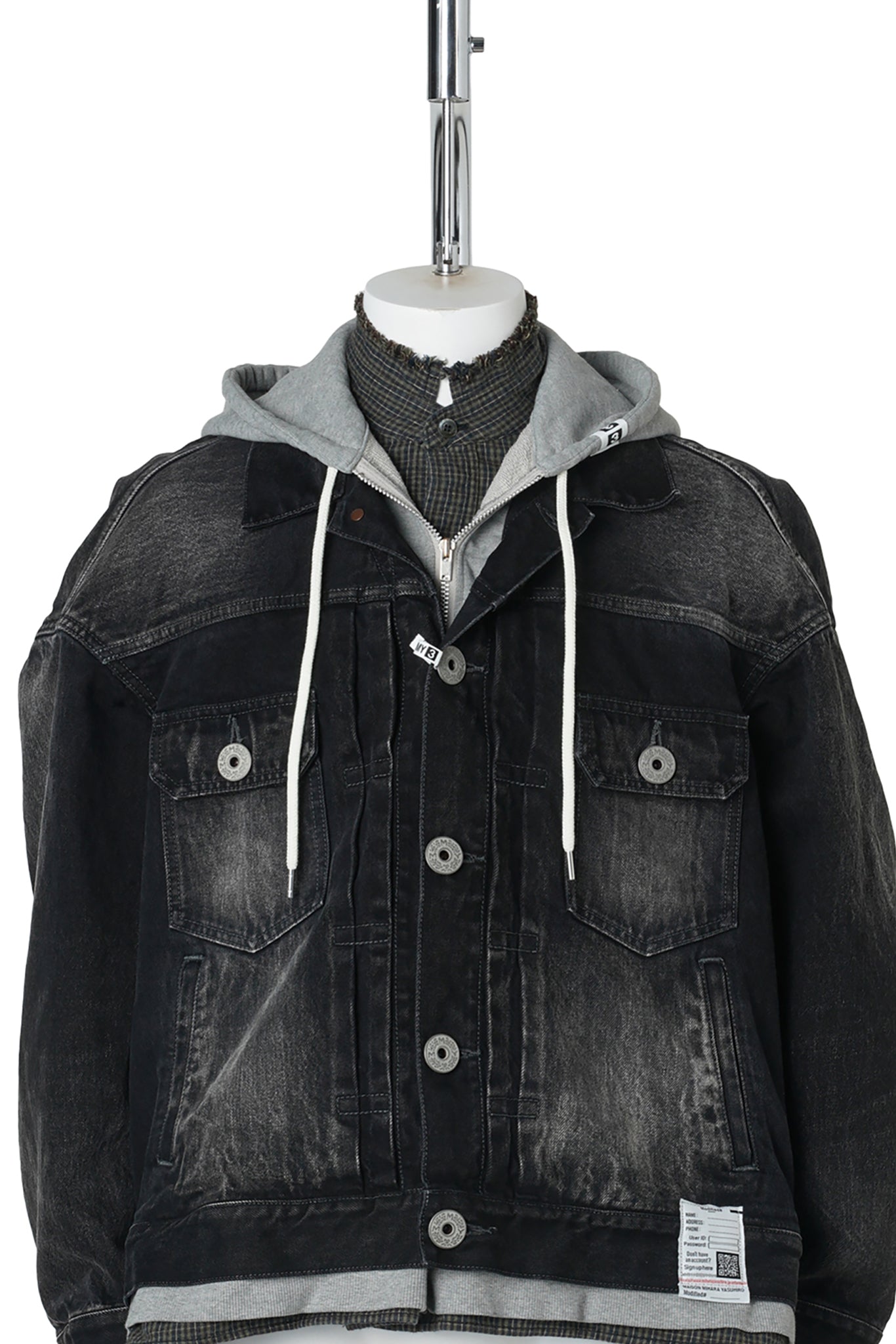 TRIPLE LAYERED DENIM JK / BLACK