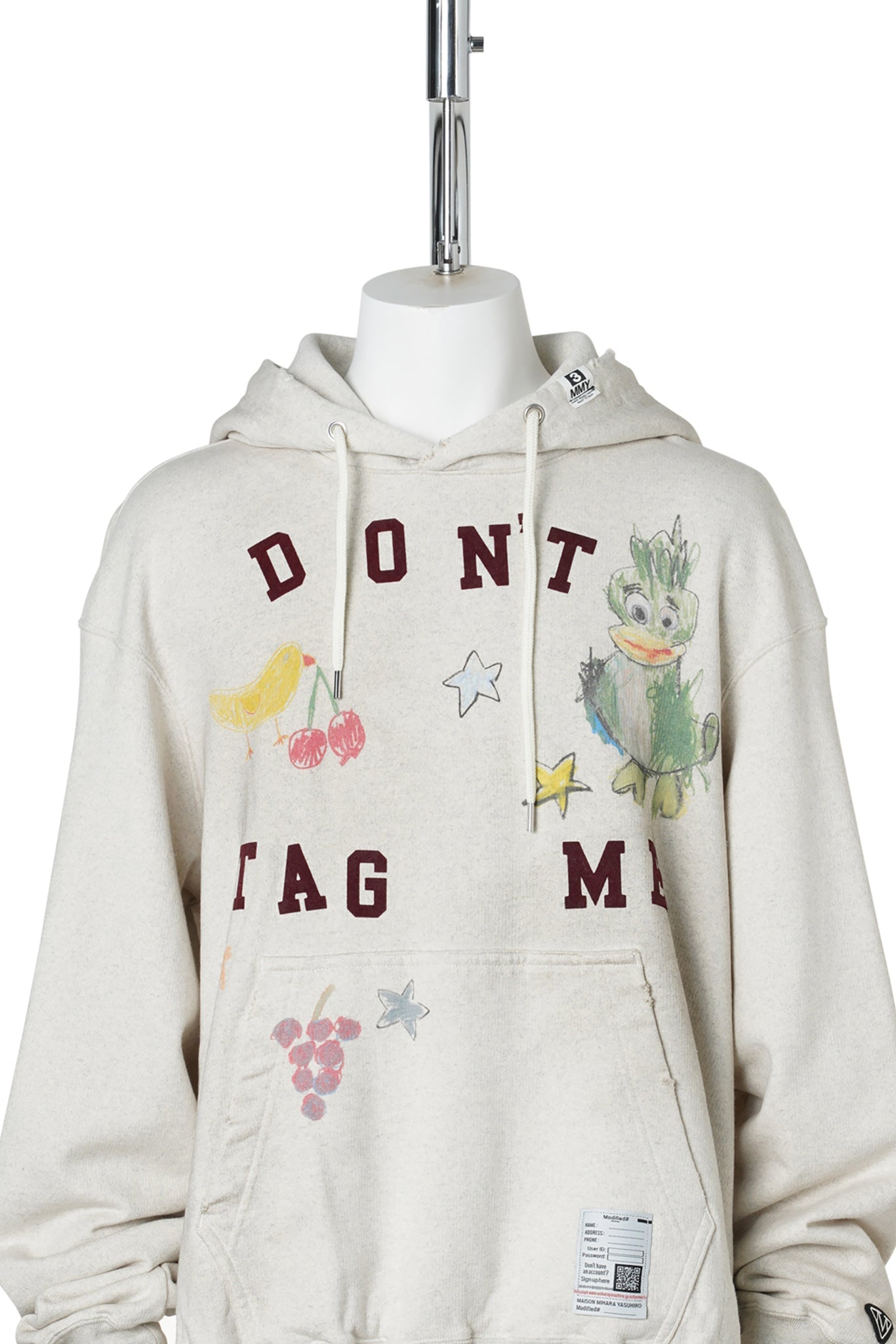 KIDS DOODLE SWEAT HOODIE / WHITE