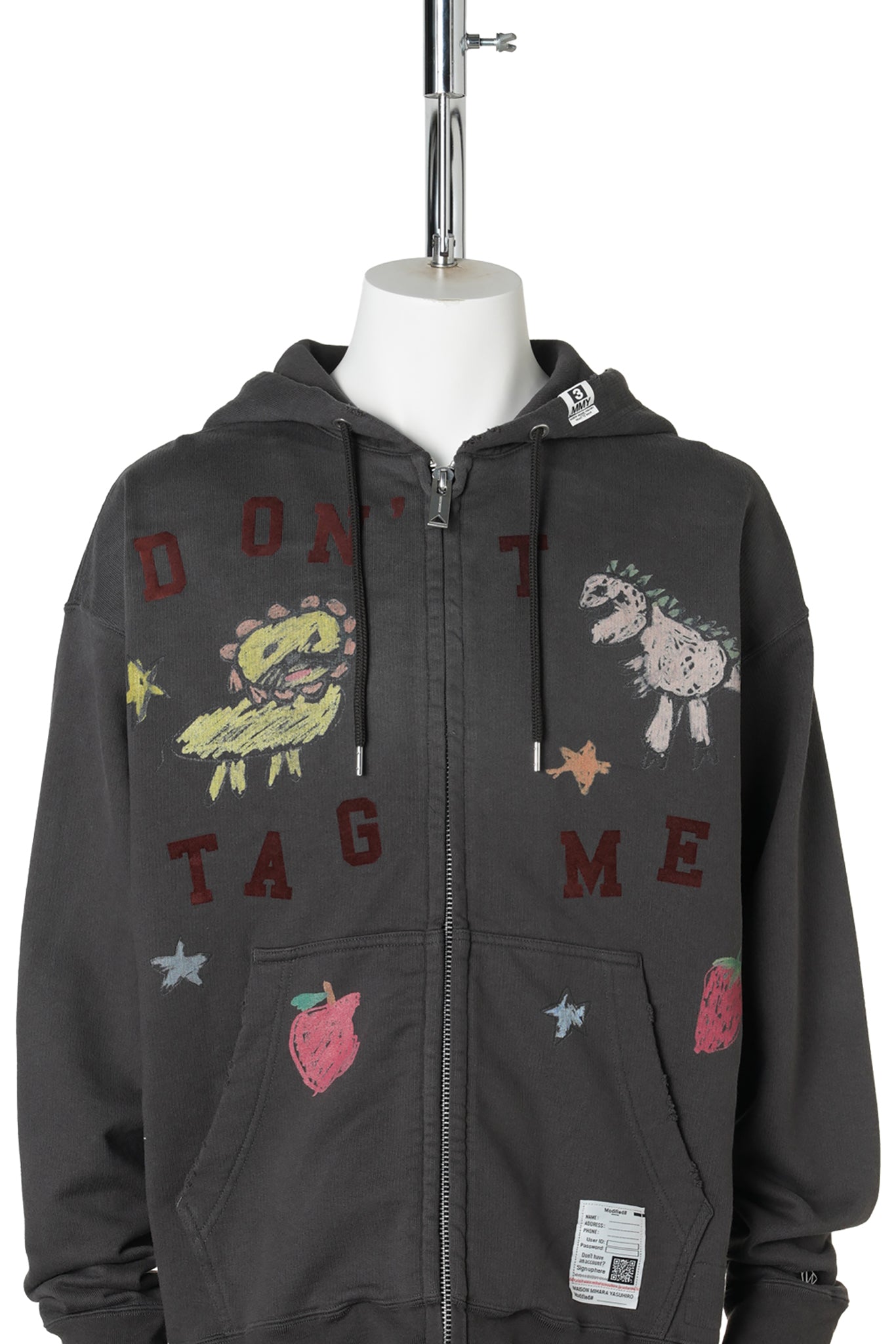KIDS DOODLE SWEAT PARKA / BLACK