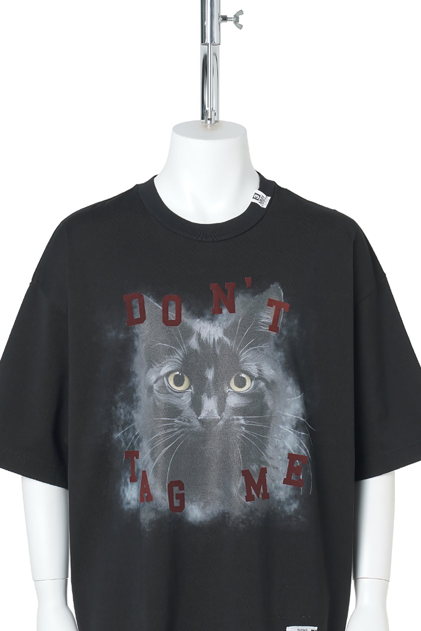 CAT PRINTED TEE / BLACK